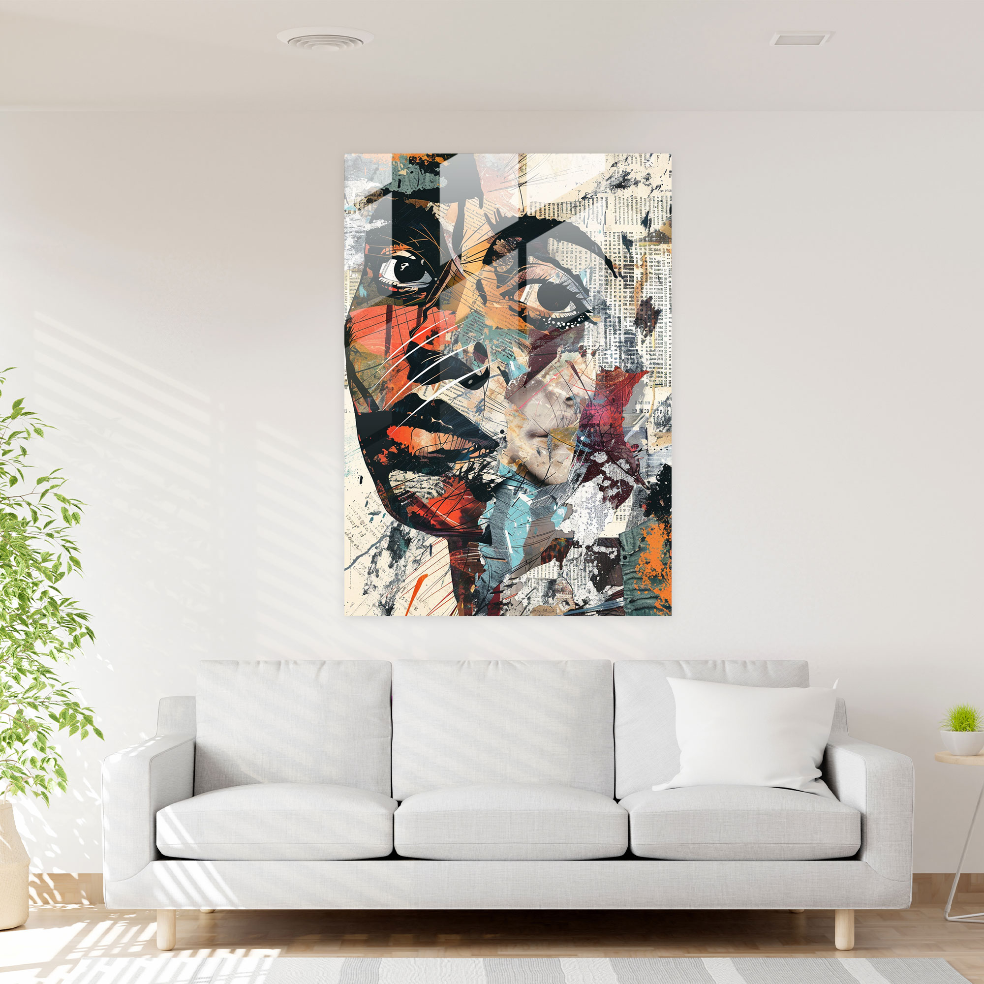 Distorted Dadaism Glass Wall Art - Dadaism, Glass Print, Home Decoration, Glass Art