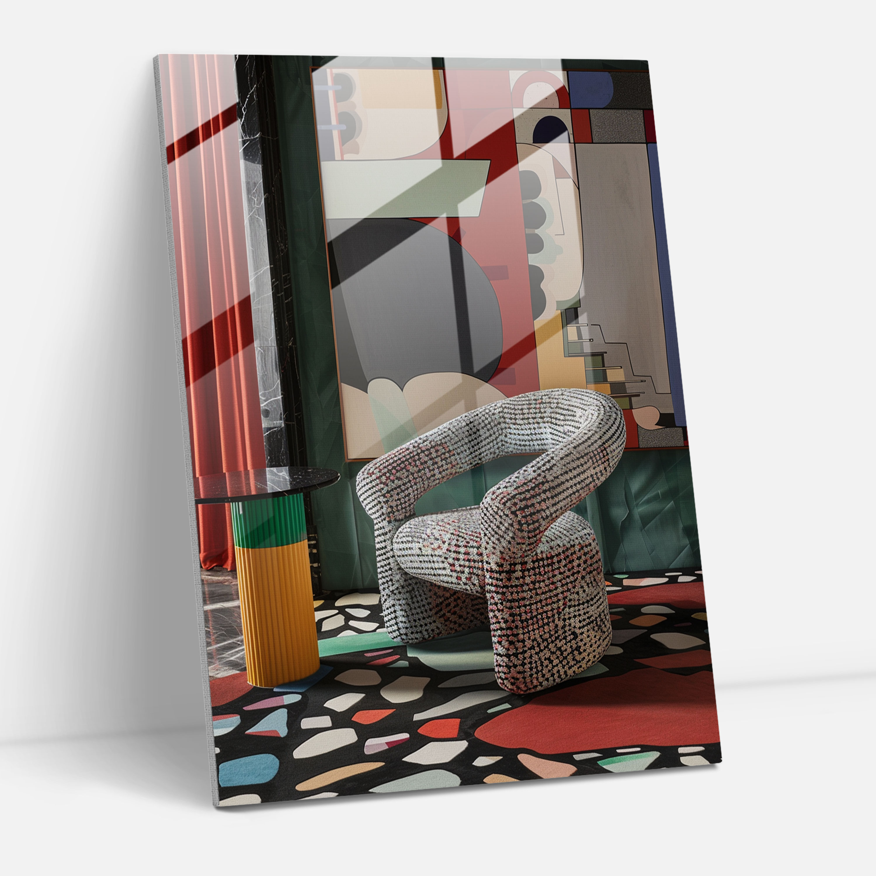 Dadaism Home Decoration - Playful Patterns And Unexpected Textures - Dadaism, Home Decoration, Dadaism Art Style, Glass Print