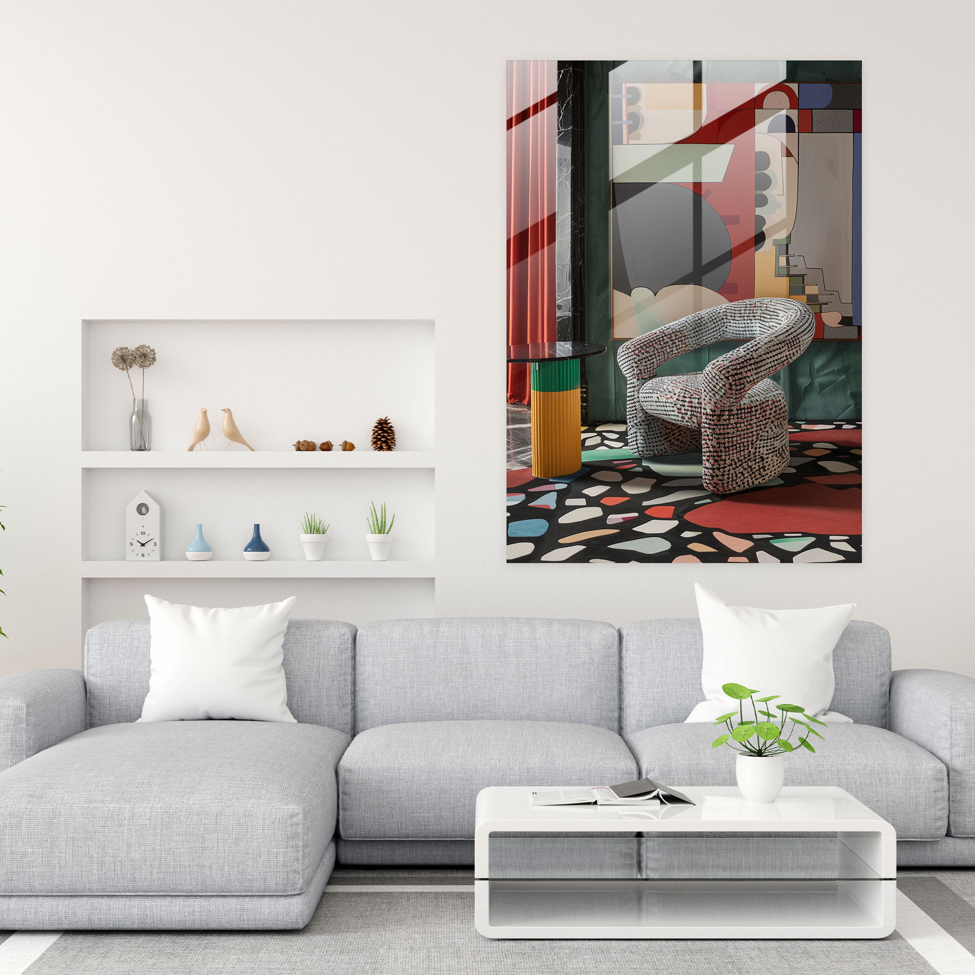 Dadaism Home Decoration - Playful Patterns And Unexpected Textures - Dadaism, Home Decoration, Dadaism Art Style, Glass Print