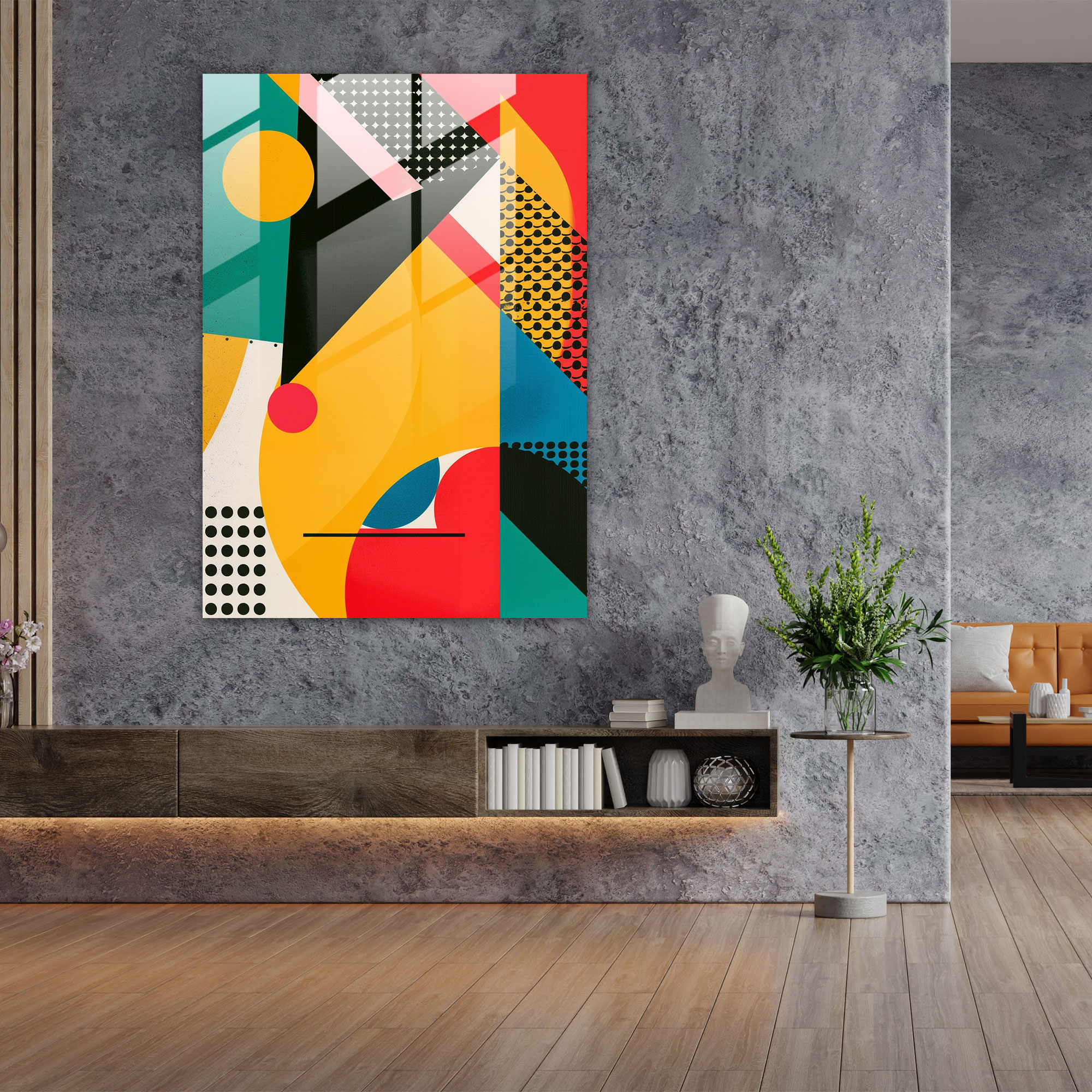 Dadaism Home Decoration - Abstract Geometric Shapes In Bold Colors - Dadaism, Modern Art, Home Decoration, Dadaism Art Style