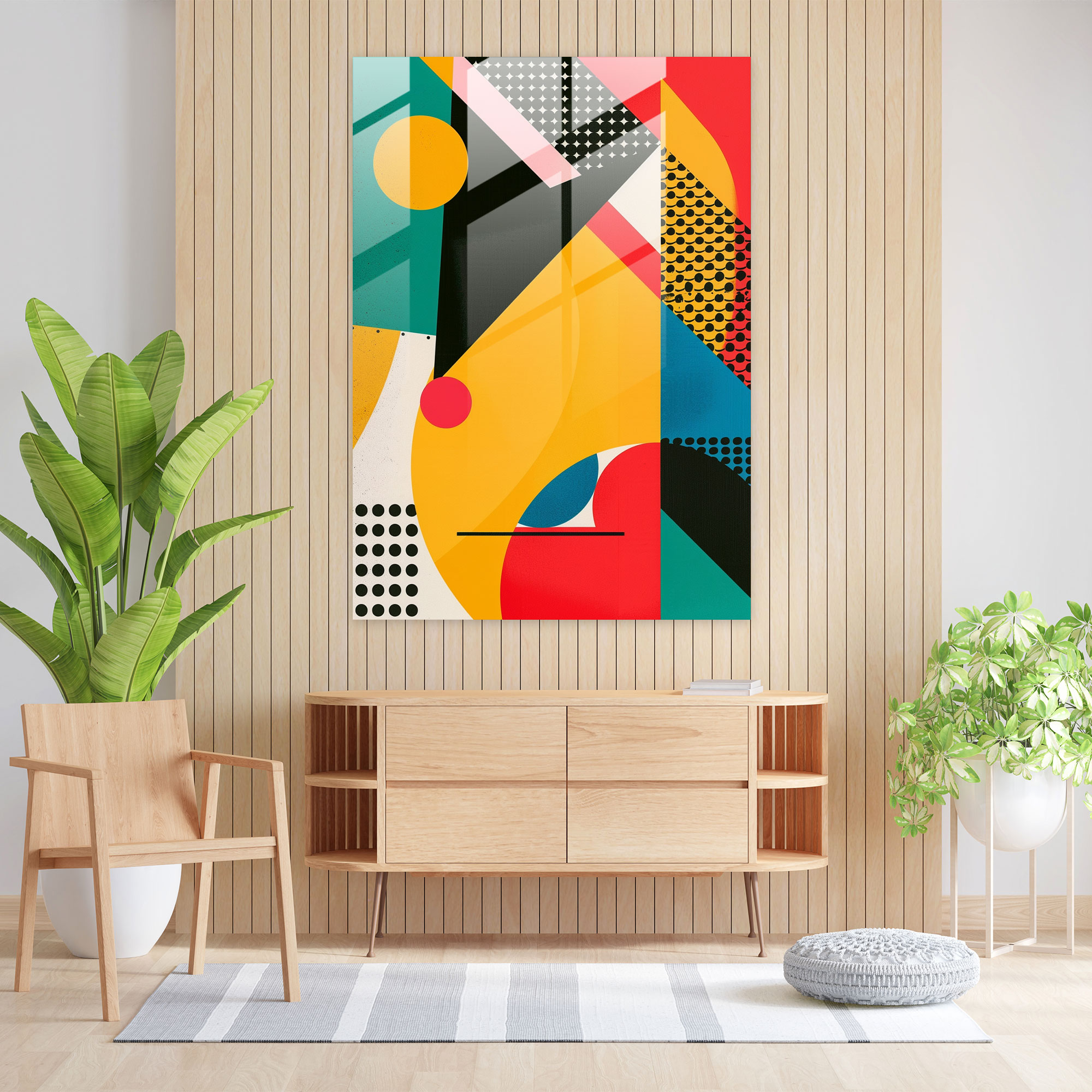 Dadaism Home Decoration - Abstract Geometric Shapes In Bold Colors - Dadaism, Modern Art, Home Decoration, Dadaism Art Style