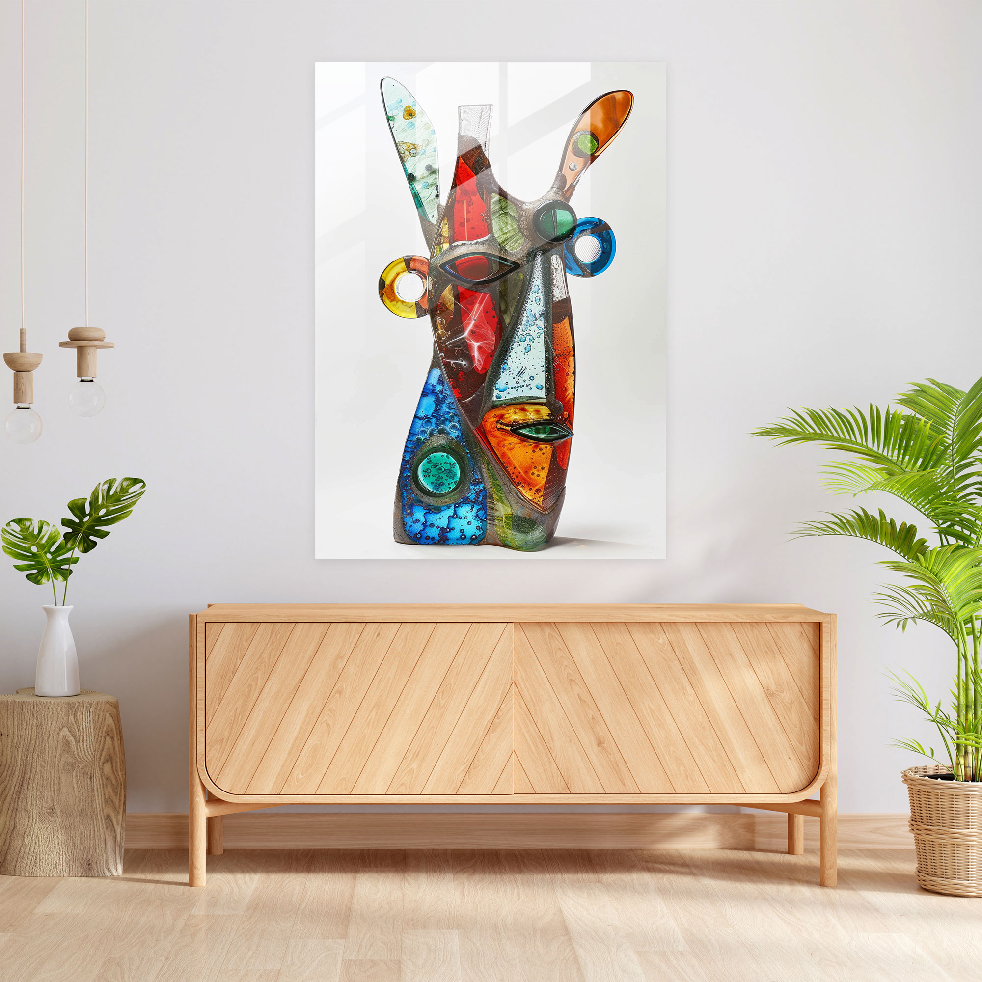 Dadaism Glass Art - Playful Combination Of Textures And Colors - Dadaism, Home Decoration, Modern Art, Glass Art