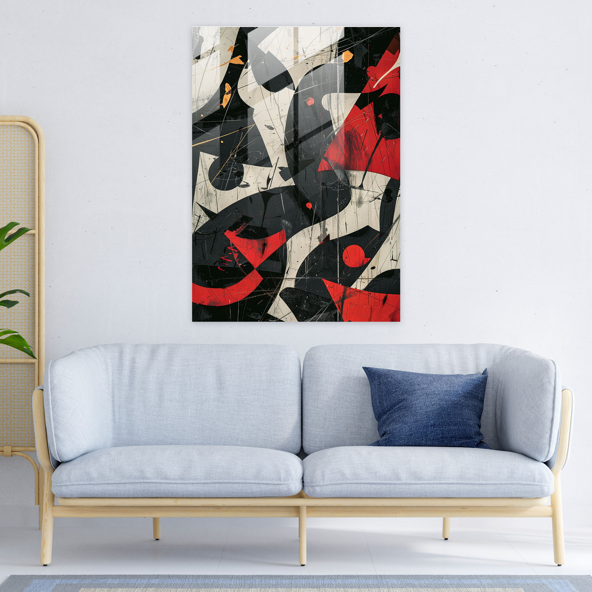 Dadaism Glass Print - Dadaism, Glass Wall Art, Dadaism Art Style, Modern Art