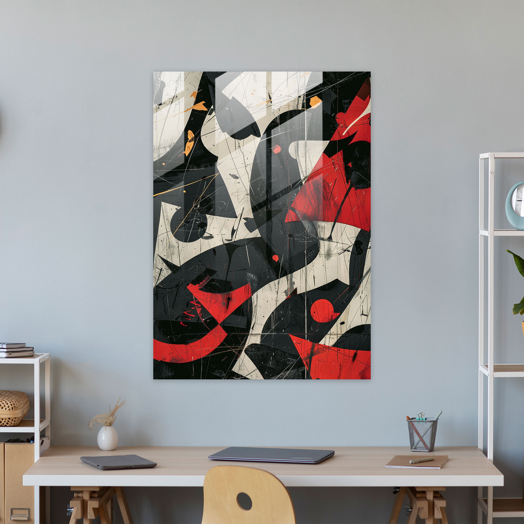 Dadaism Glass Print - Dadaism, Glass Wall Art, Dadaism Art Style, Modern Art