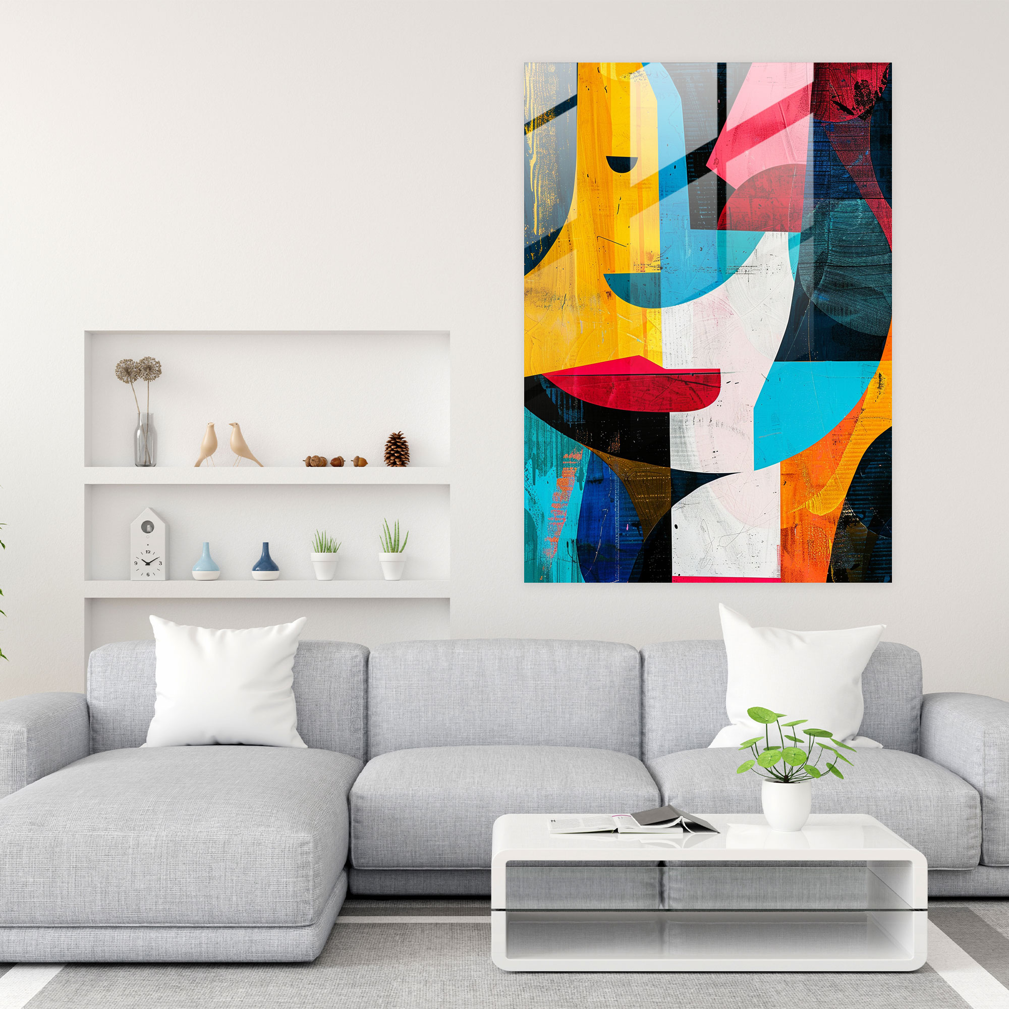 Dadaism Home Decoration - Dadaism, Home Decoration, Modern Art, Glass Print