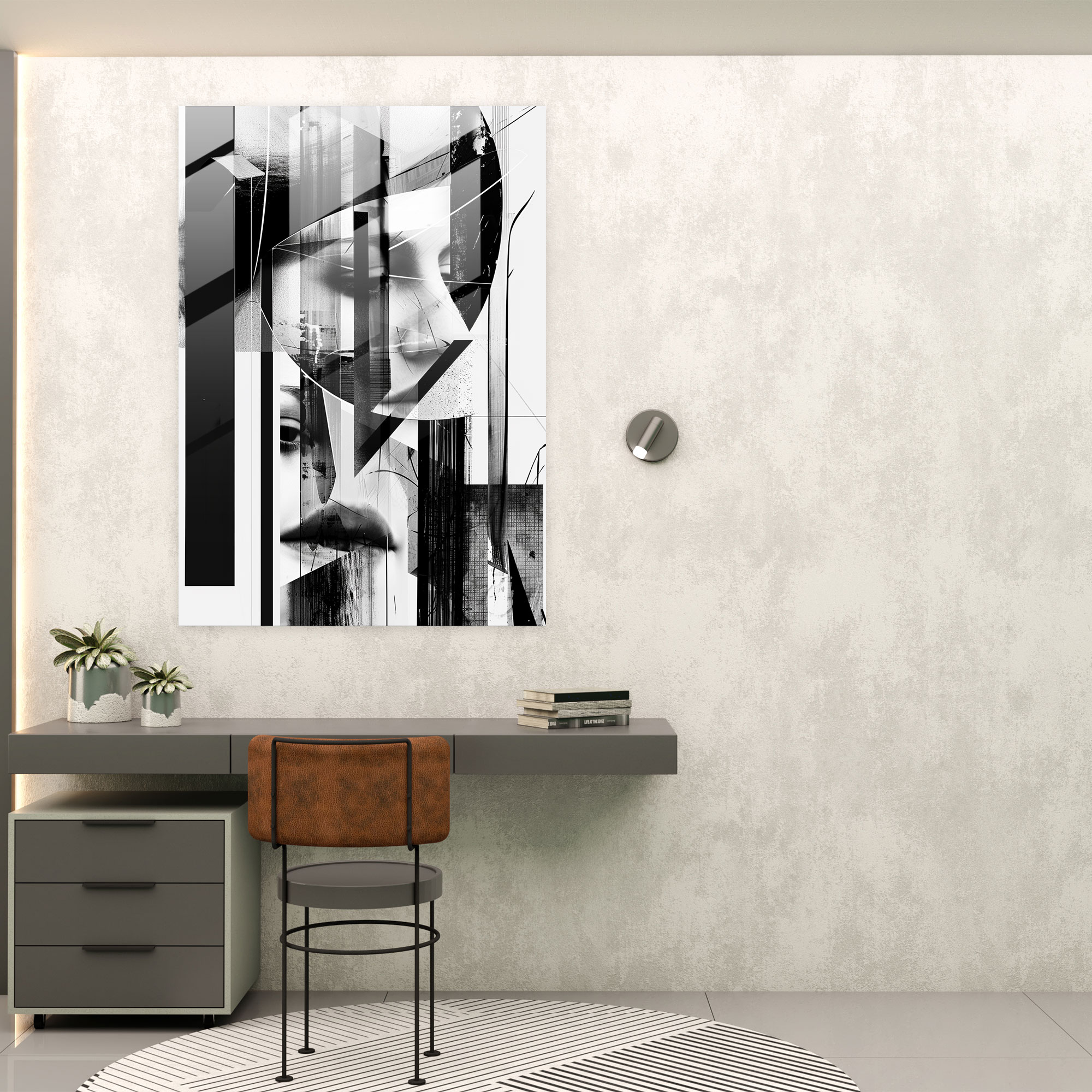 Dadaism Glass Art - Bold Typography - Dadaism, Home Decoration, Dadaism, Glass Wall Art