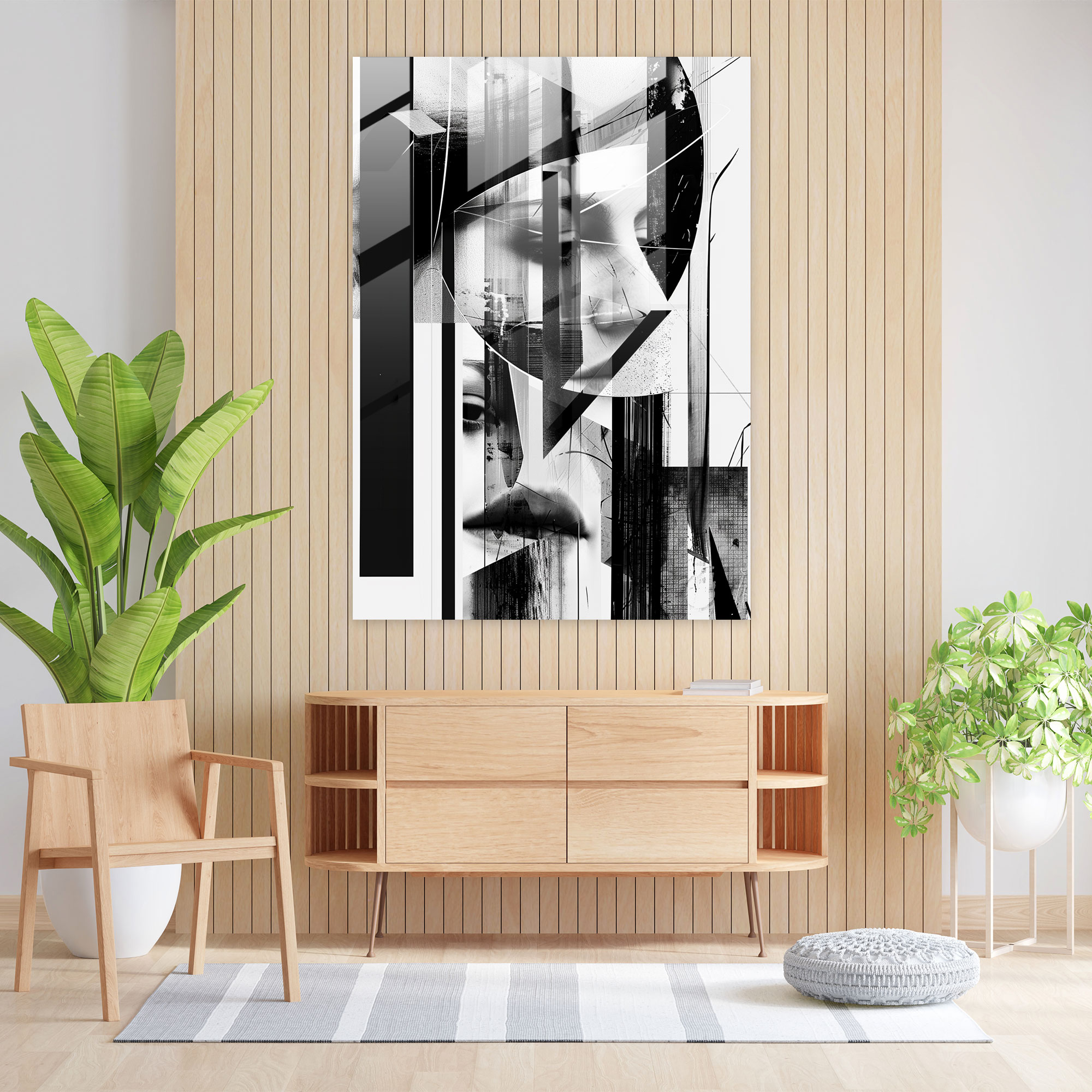 Dadaism Glass Art - Bold Typography - Dadaism, Home Decoration, Dadaism, Glass Wall Art