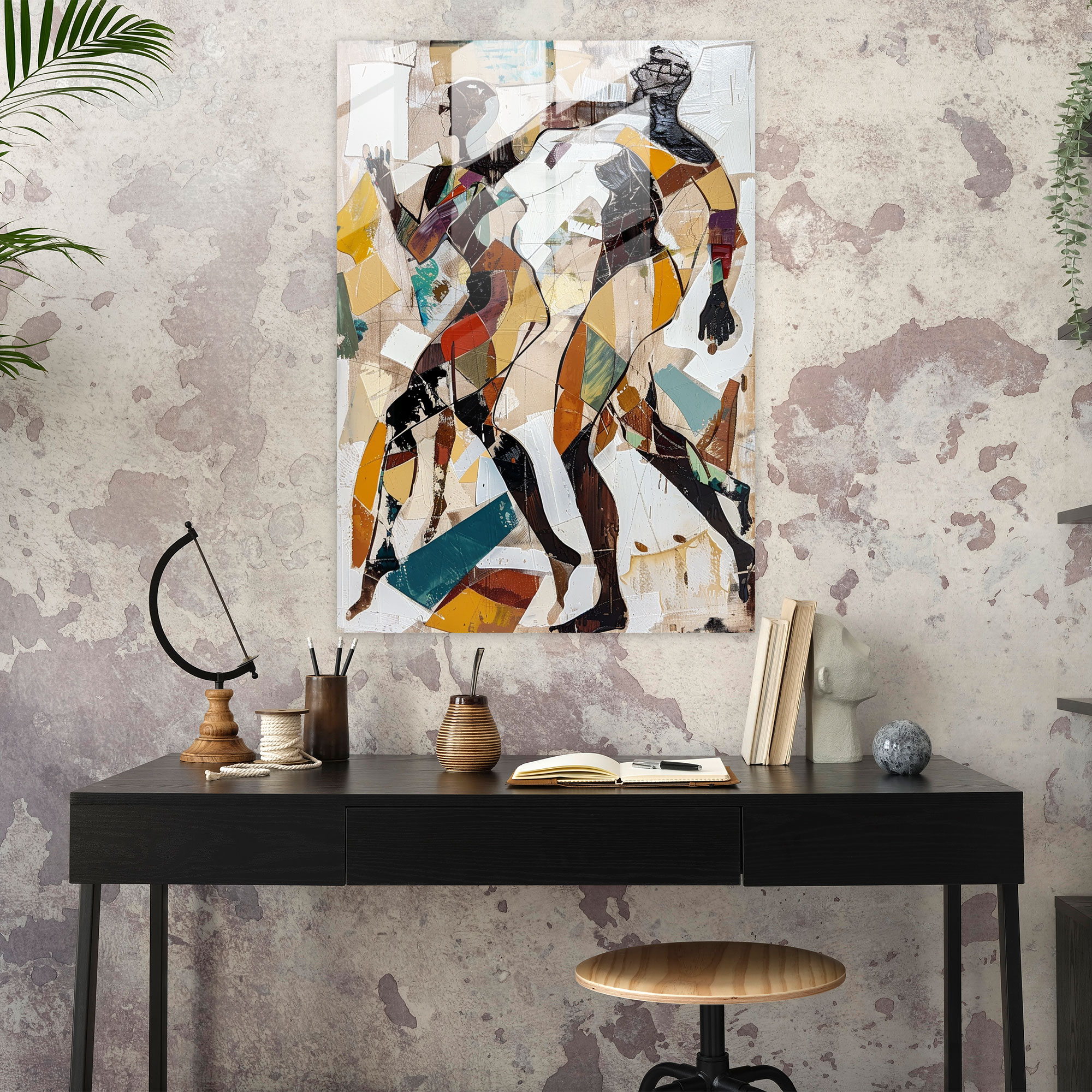 Dadaism Modern Art - Abstract Figures - Dadaism, Figurative Art, Glass Wall Art, Glass Print