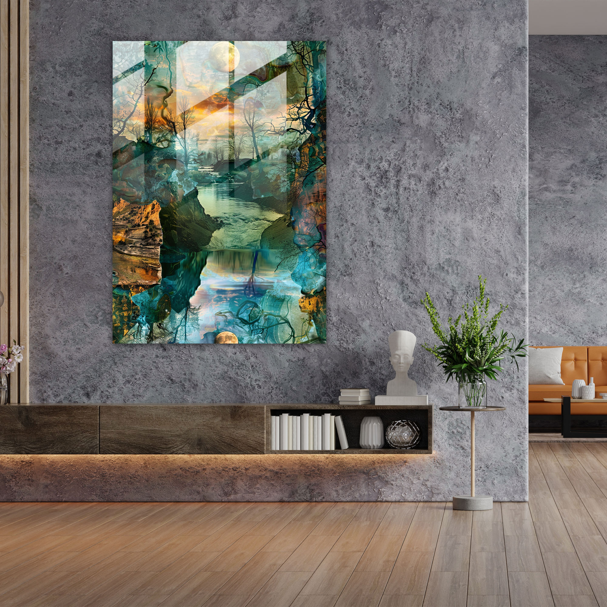 Dadaism Glass Wall Art - Absurd Imagery - Dadaism, Dadaism, Home Decoration, Modern Art