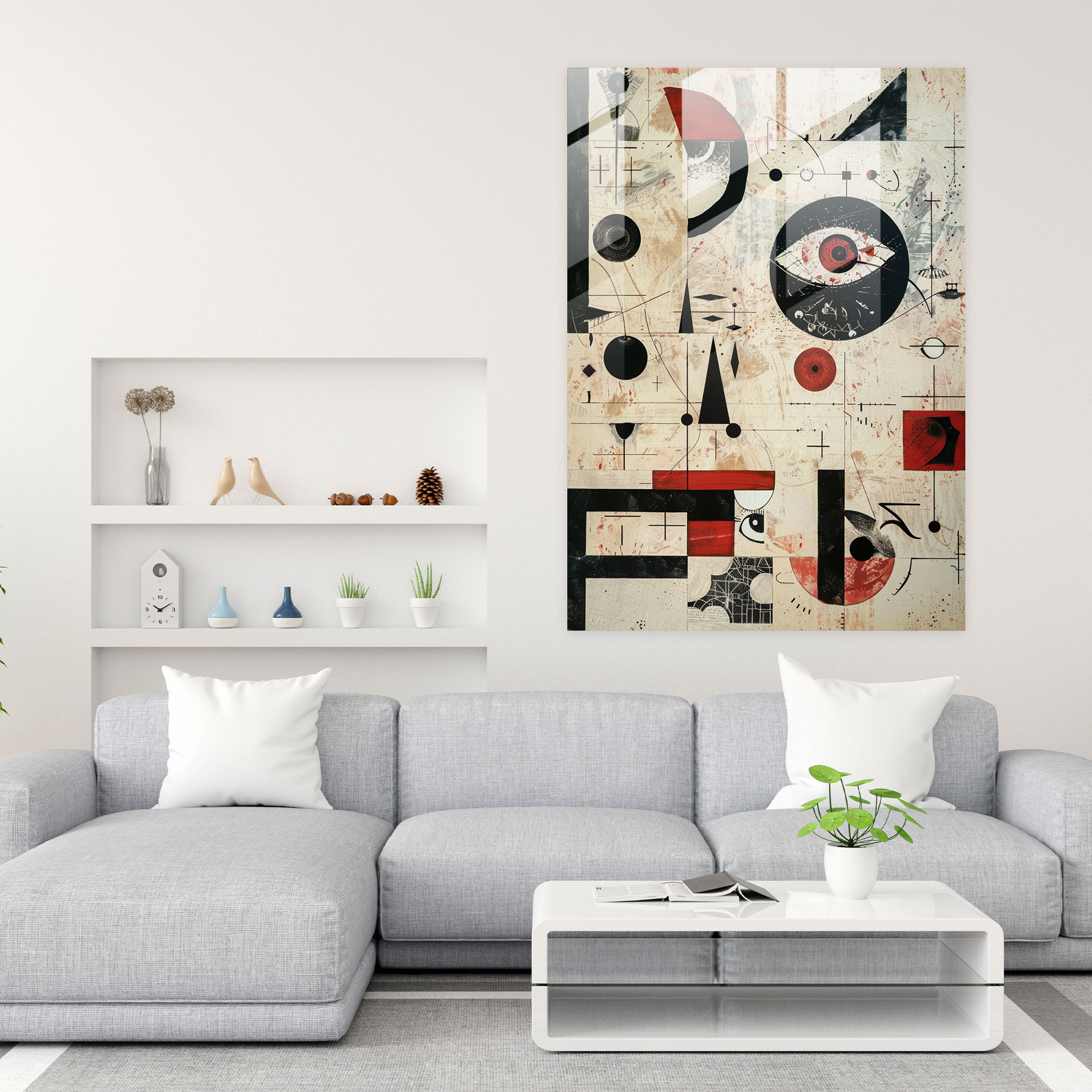 Dadaism Glass Print Home Decoration - Dadaism, Glass Print, Modern Art, Home Decoration