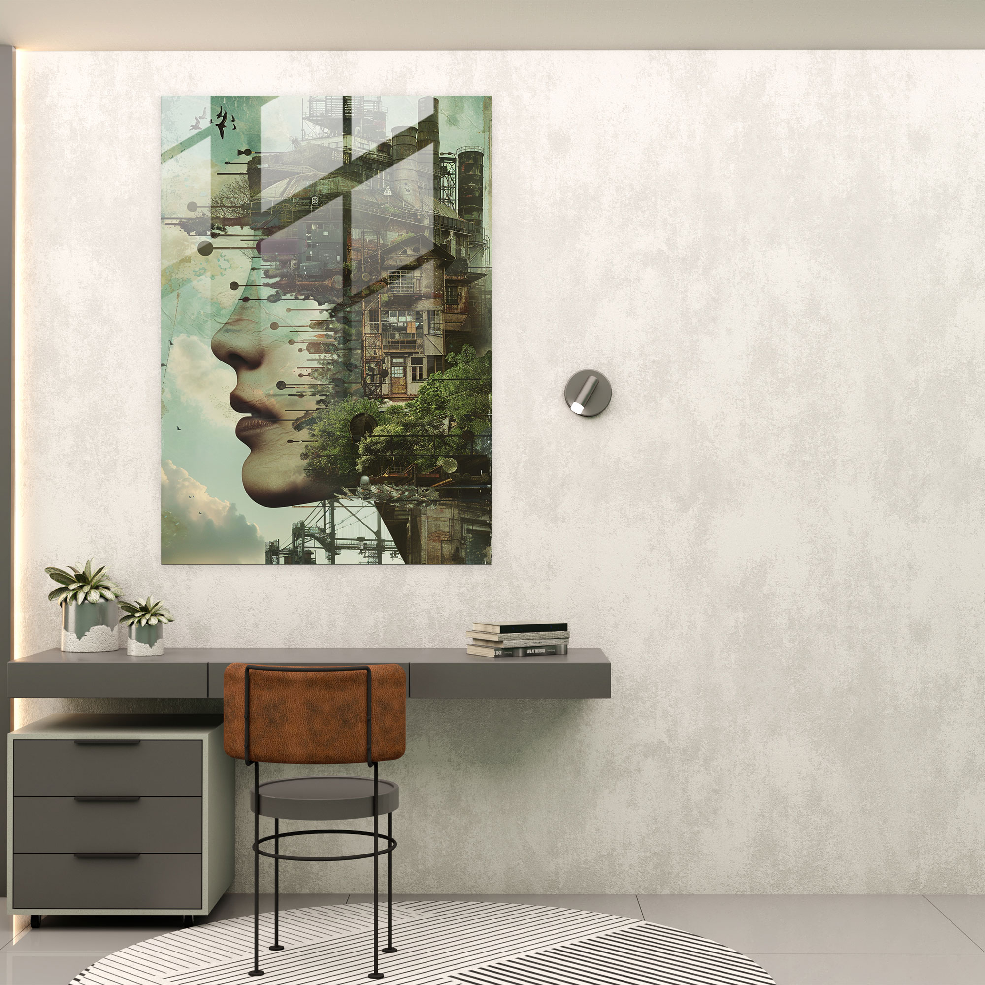 Dadaism Glass Wall Art Wall Decoration - Dadaism, Glass Wall Art, Dadaism Art Style, Modern Art