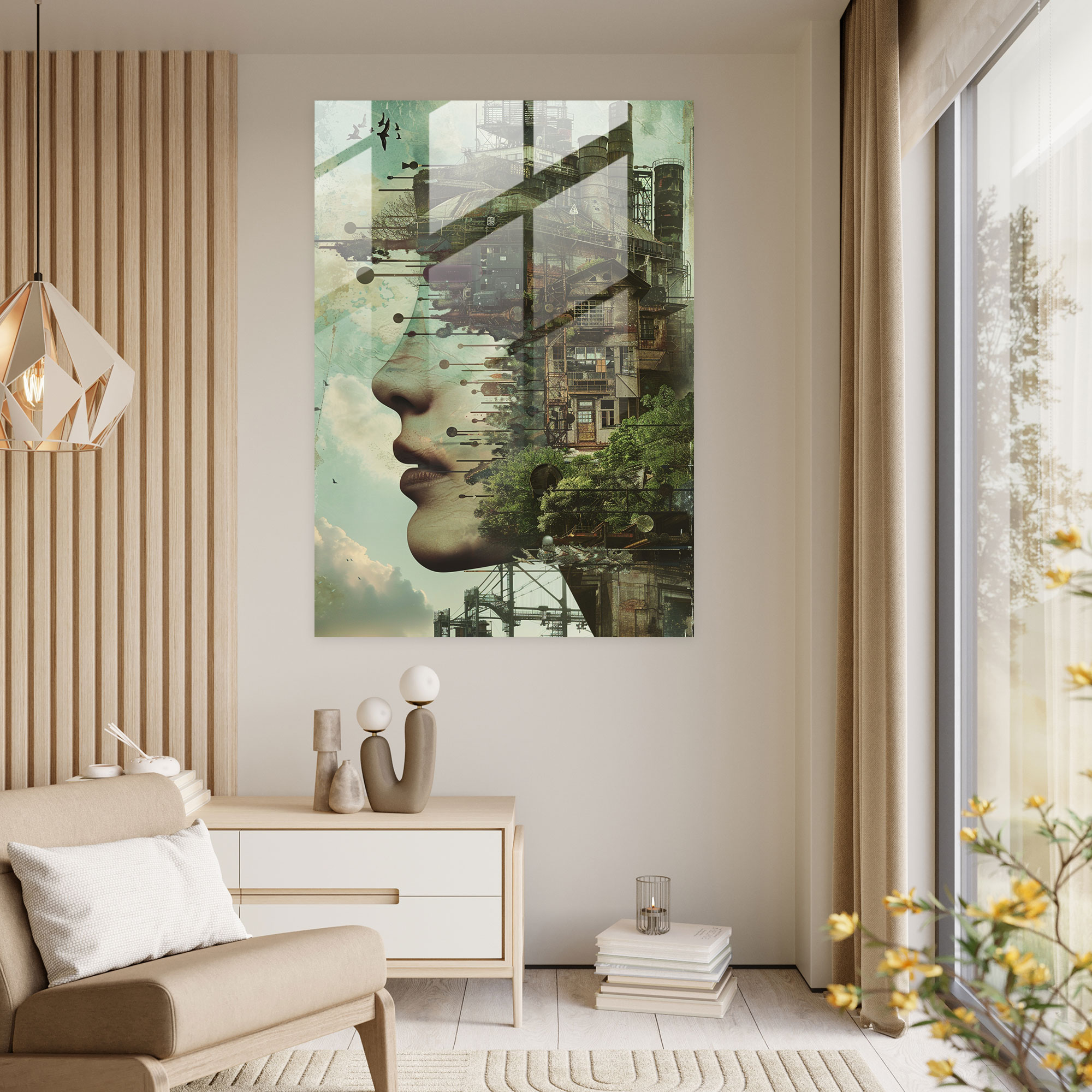 Dadaism Glass Wall Art Wall Decoration - Dadaism, Glass Wall Art, Dadaism Art Style, Modern Art