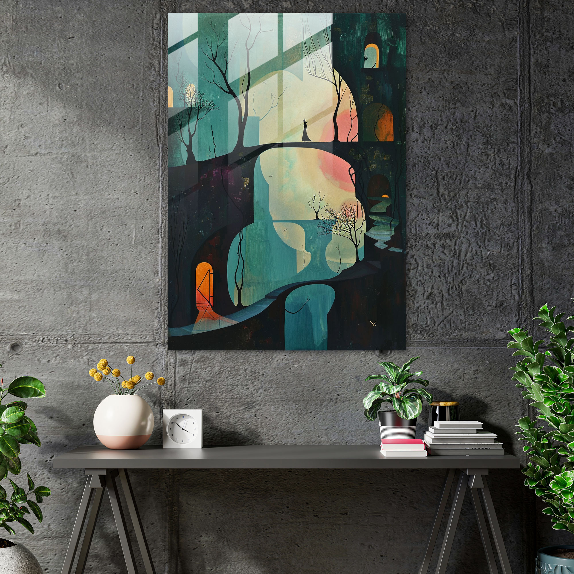 Dadaism Glass Print Wall Decoration - Dadaism, Wall Decoration, Modern Art, Dadaism Art Style