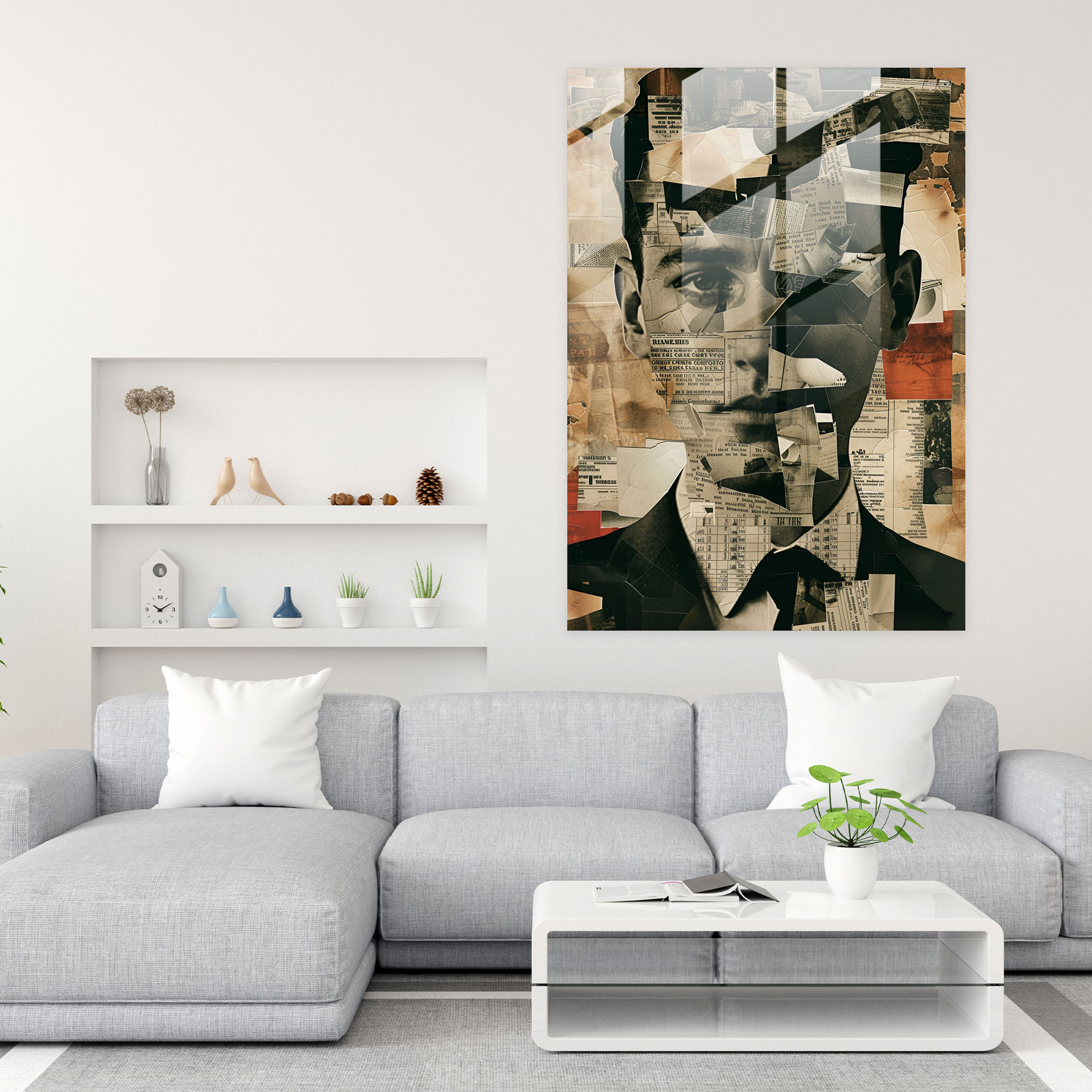 Dadaism Glass Wall Art Home Decoration - Dadaism, Glass Wall Art, Dadaism, Modern Art