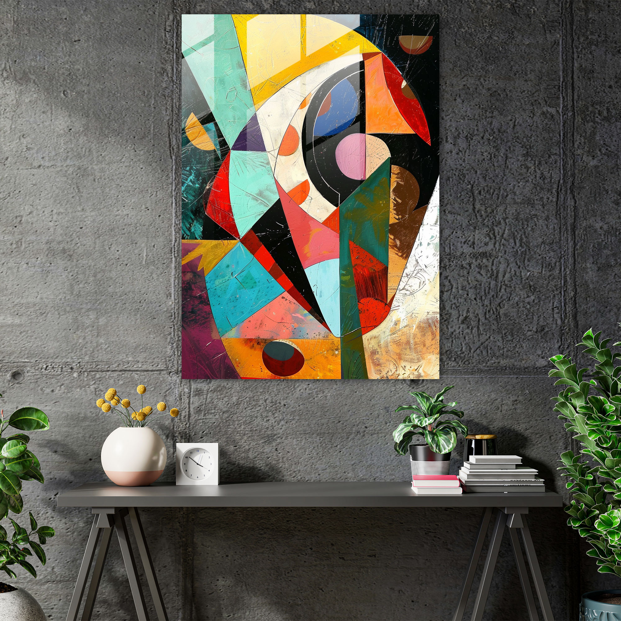 Dadaism Glass Print Home Decoration - Dadaism, Home Decoration, Modern Art, Glass Print