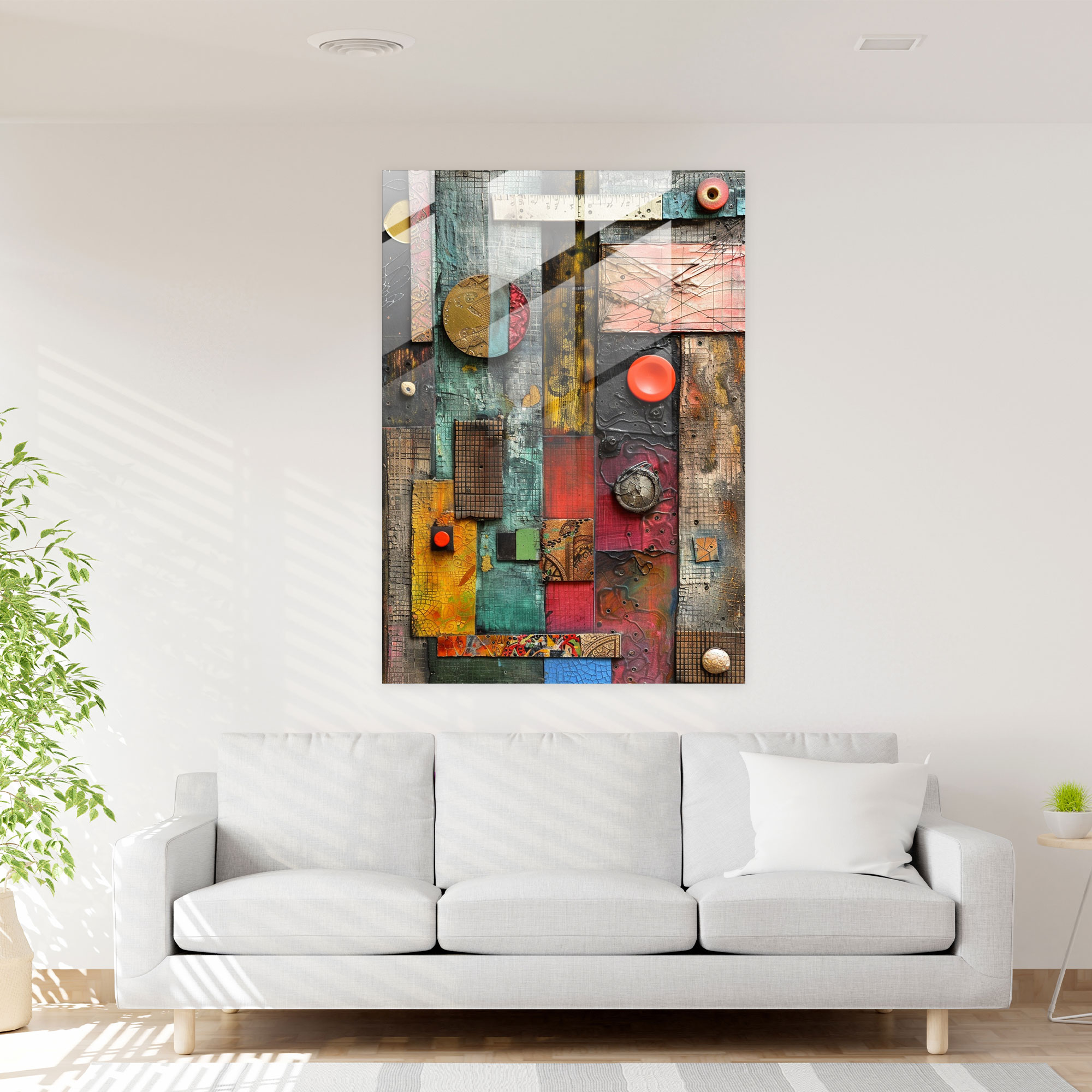 Dadaism Glass Print Modern Art - Dadaism, Modern Art, Wall Decoration, Glass Print