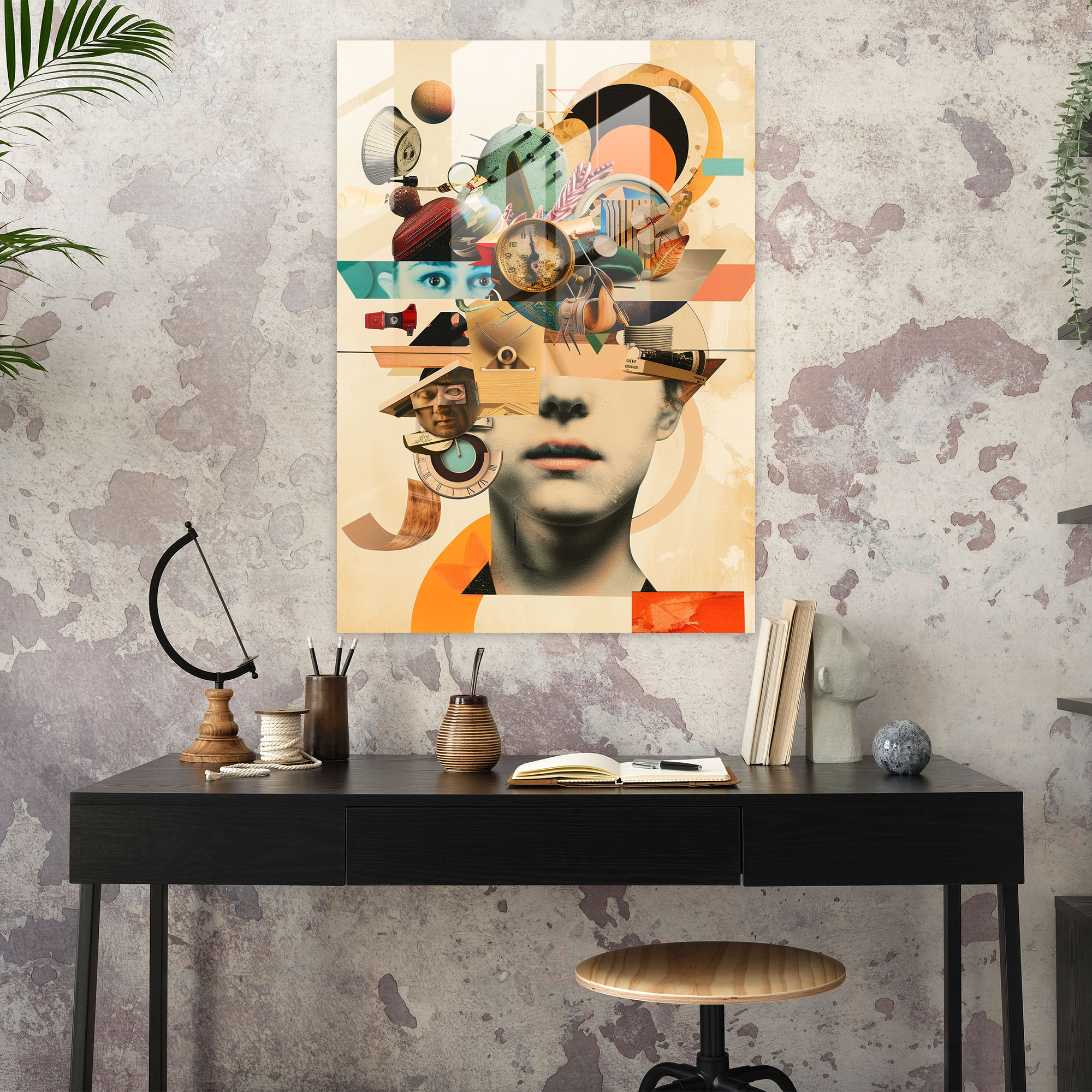 Dadaism Glass Print Wall Decoration - Dadaism, Modern Art, Glass Art, Wall Decoration