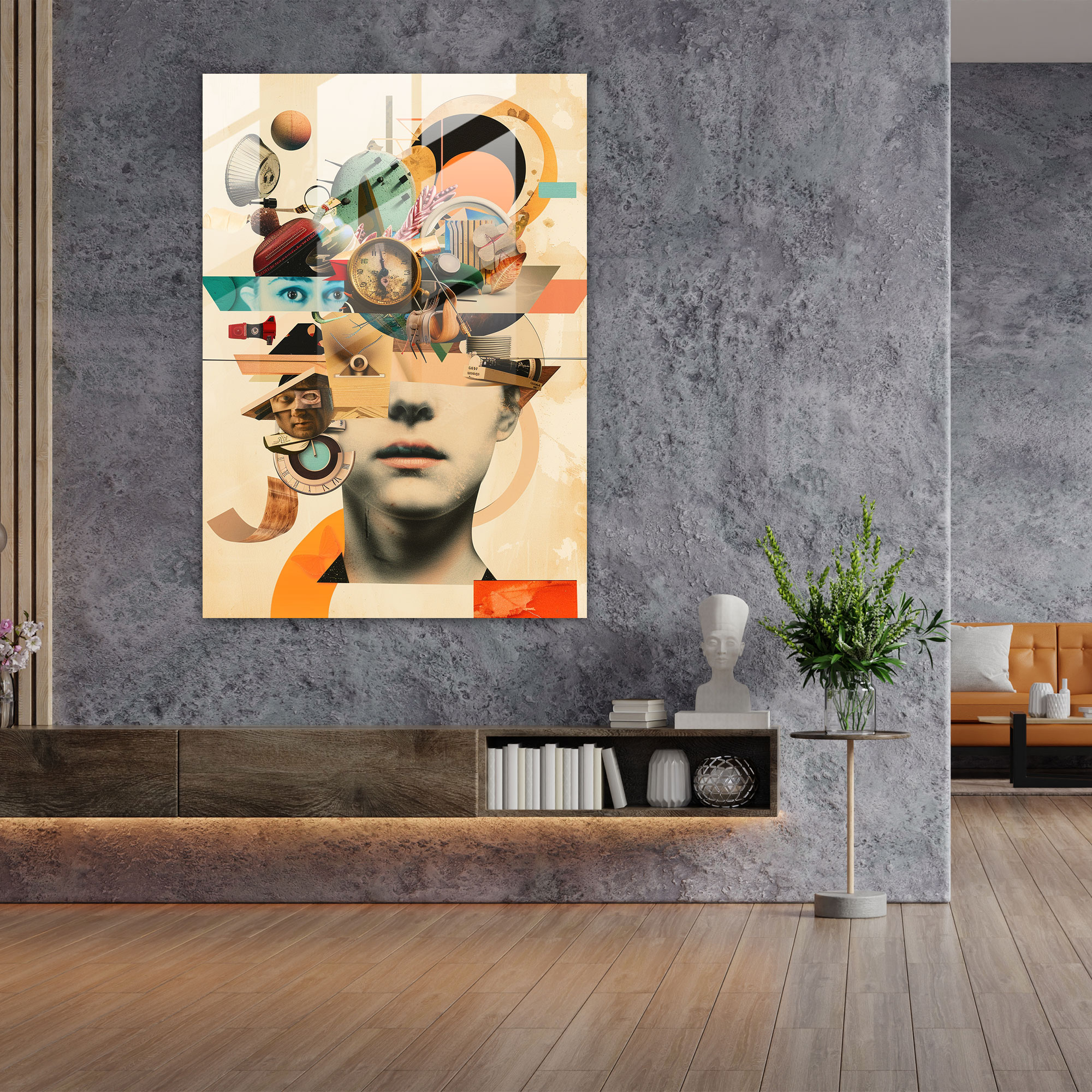 Dadaism Glass Print Wall Decoration - Dadaism, Modern Art, Glass Art, Wall Decoration