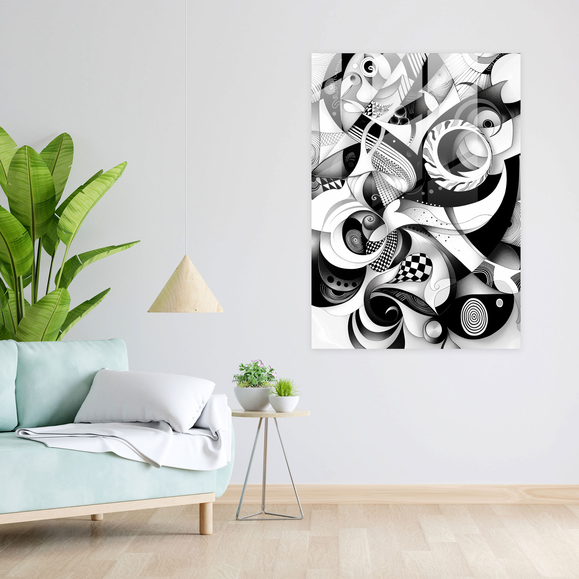 Dadaism Glass Print Modern Art - Dadaism, Glass Print, Dadaism Art Style, Glass Wall Art