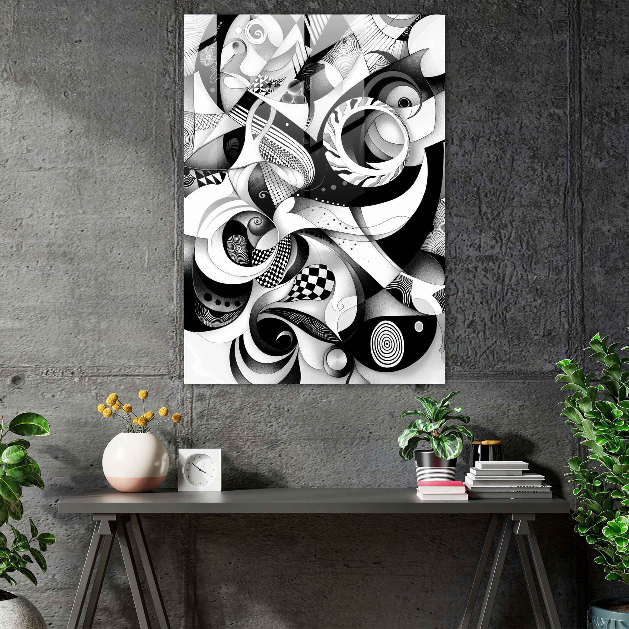 Dadaism Glass Print Modern Art - Dadaism, Glass Print, Dadaism Art Style, Glass Wall Art