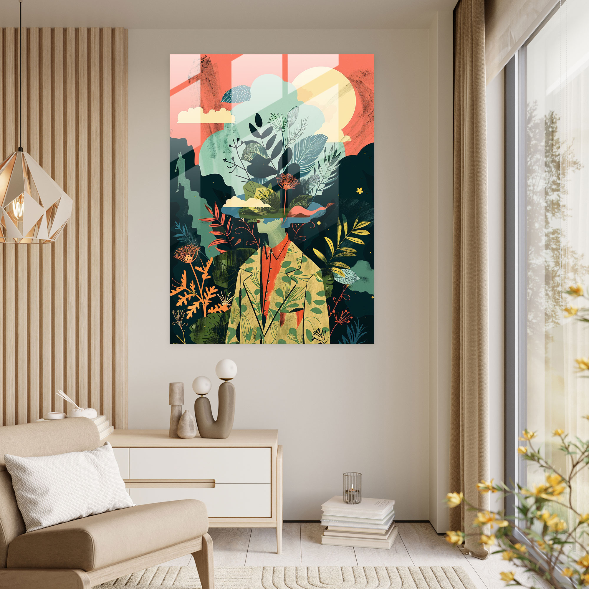 Dadaism Glass Wall Art Decoration - Dadaism, Glass Wall Art, Modern Art, Dadaism Art Style