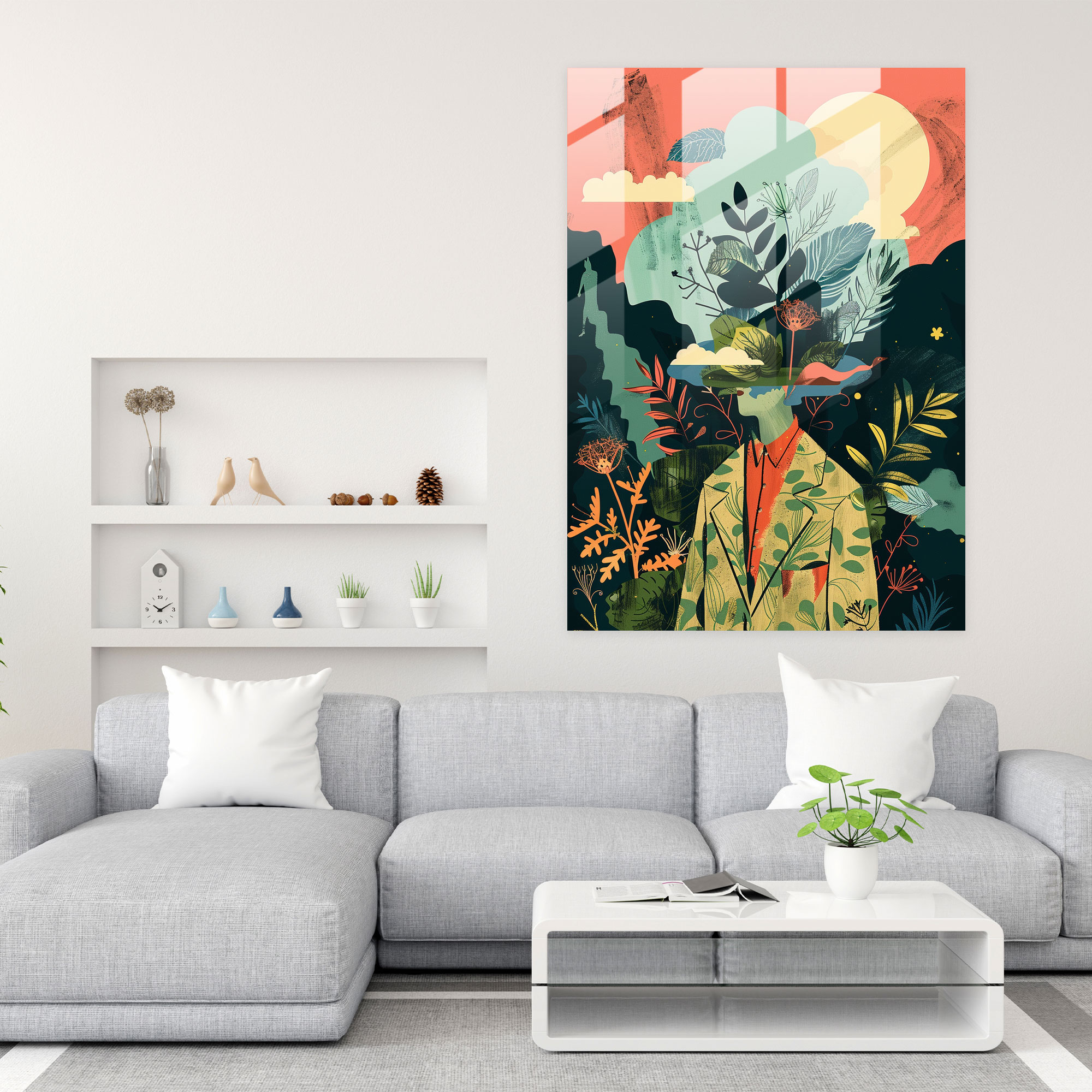 Dadaism Glass Wall Art Decoration - Dadaism, Glass Wall Art, Modern Art, Dadaism Art Style