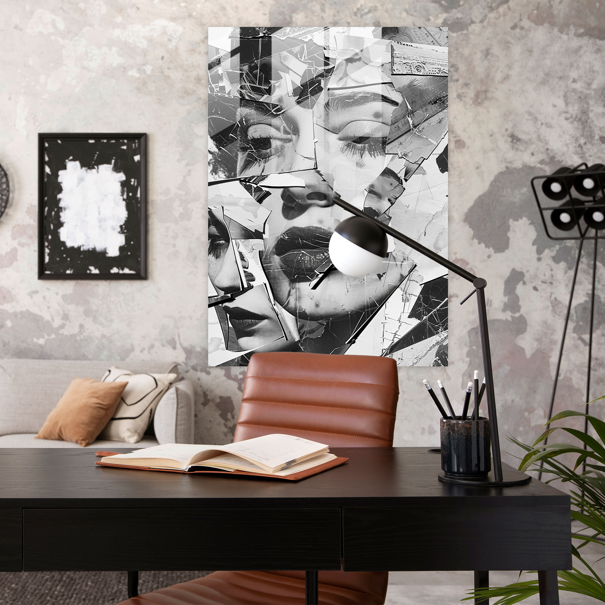 Chaos Dadaism Glass Wall Art - Dadaism, Dadaism Art Style, Home Decoration, Glass Wall Art