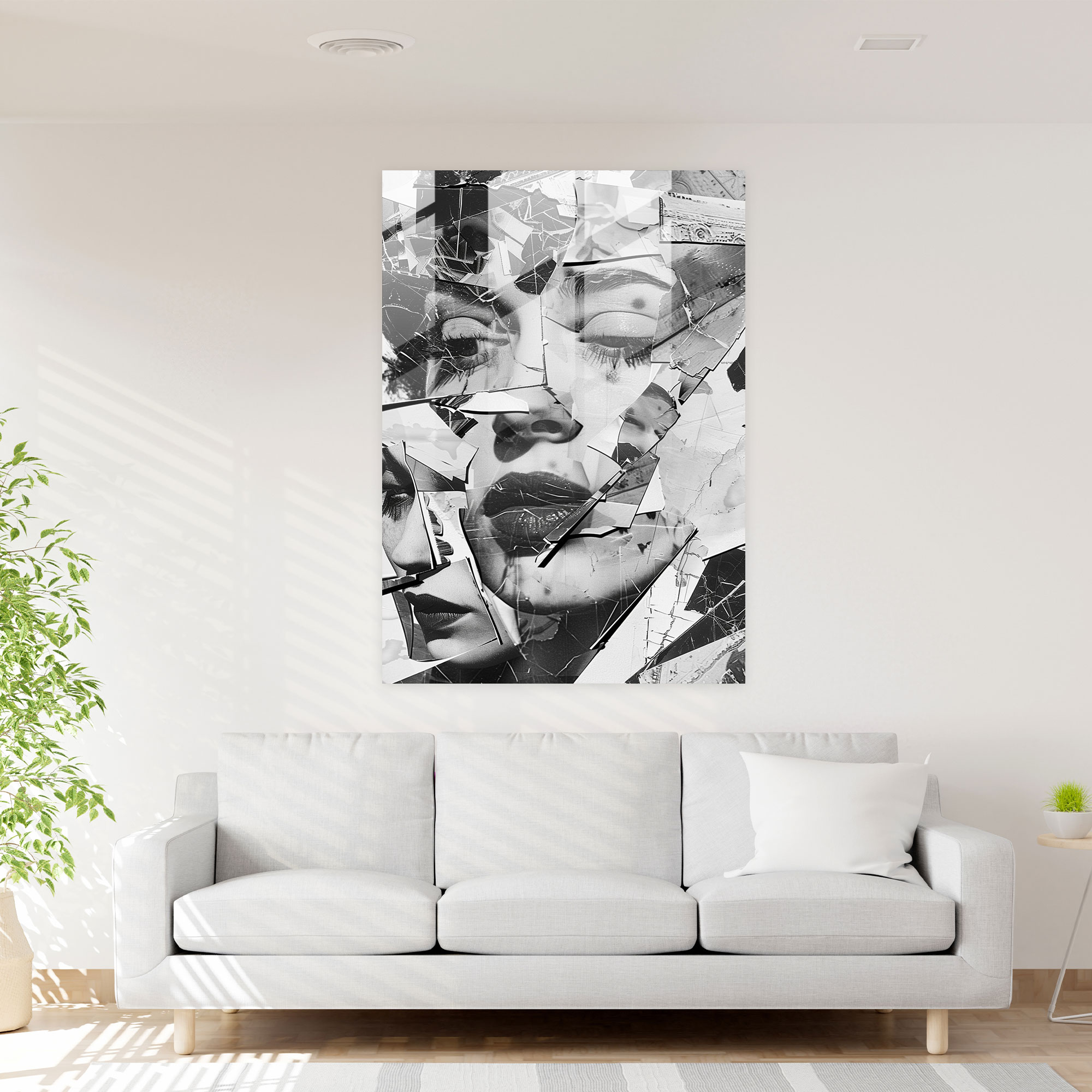 Chaos Dadaism Glass Wall Art - Dadaism, Dadaism Art Style, Home Decoration, Glass Wall Art