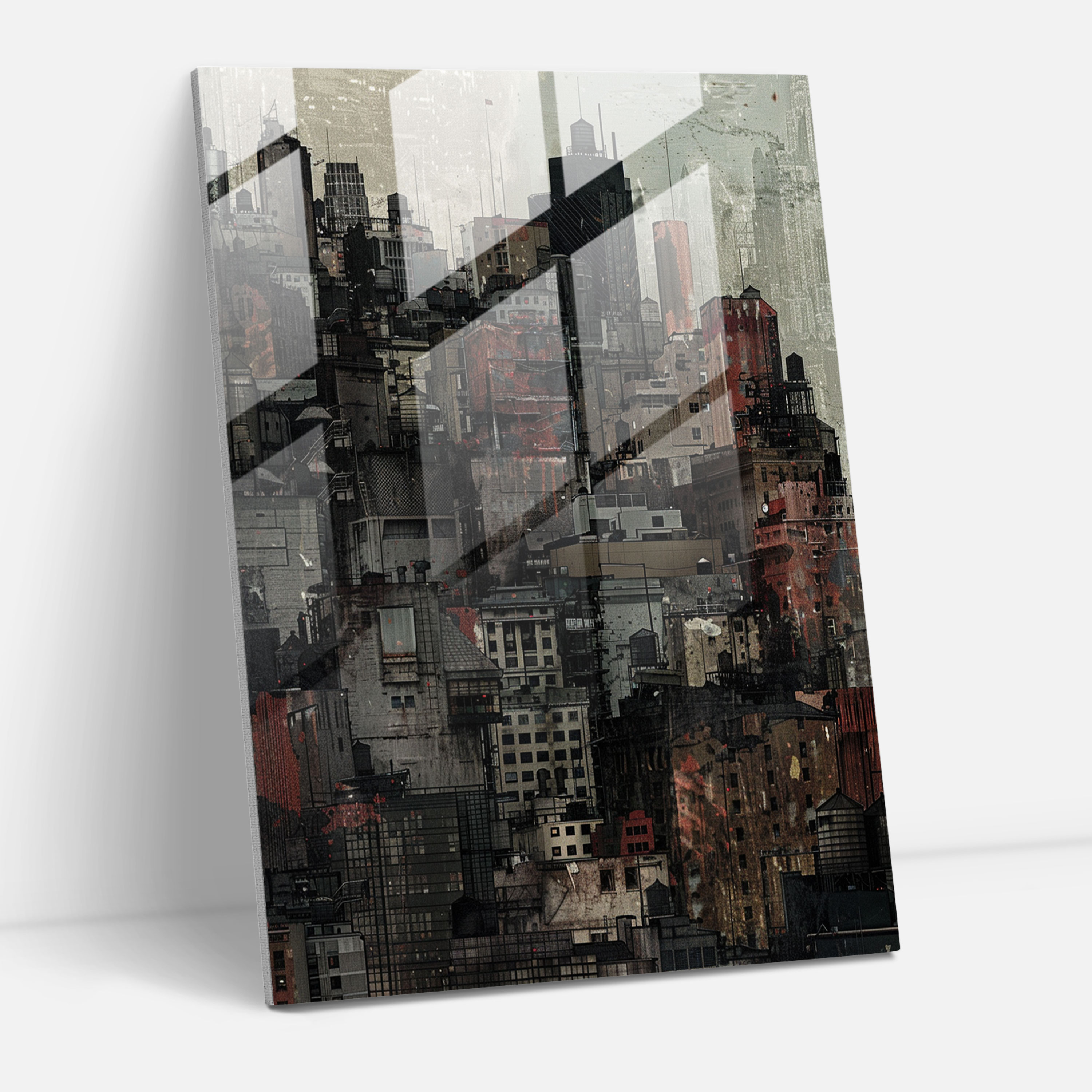 Dystopian Dadaism Glass Wall Art - Dadaism, Dadaism Art Style, Home Decoration, Modern Art