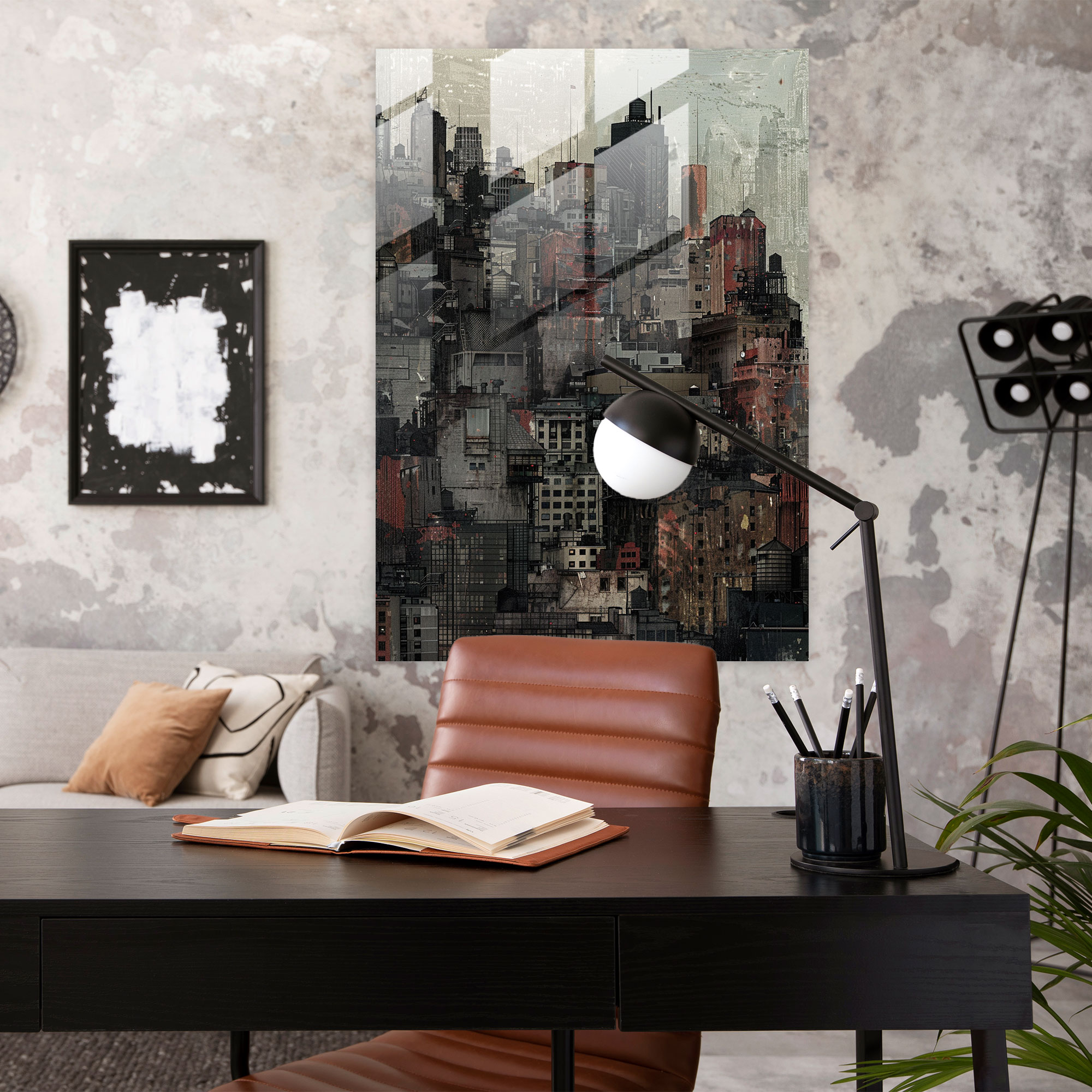 Dystopian Dadaism Glass Wall Art - Dadaism, Dadaism Art Style, Home Decoration, Modern Art