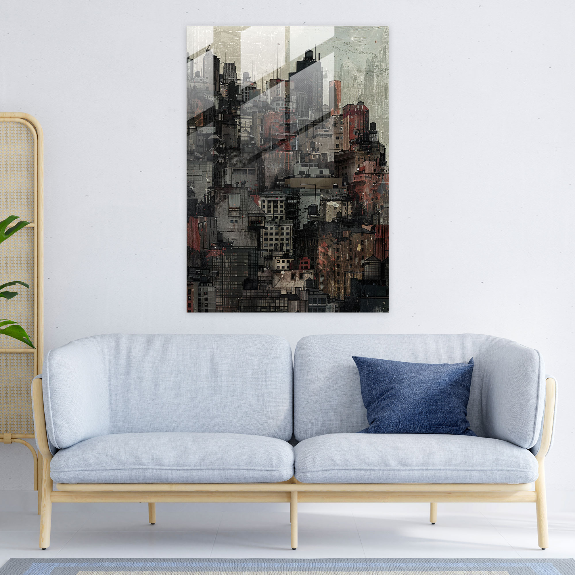 Dystopian Dadaism Glass Wall Art - Dadaism, Dadaism Art Style, Home Decoration, Modern Art