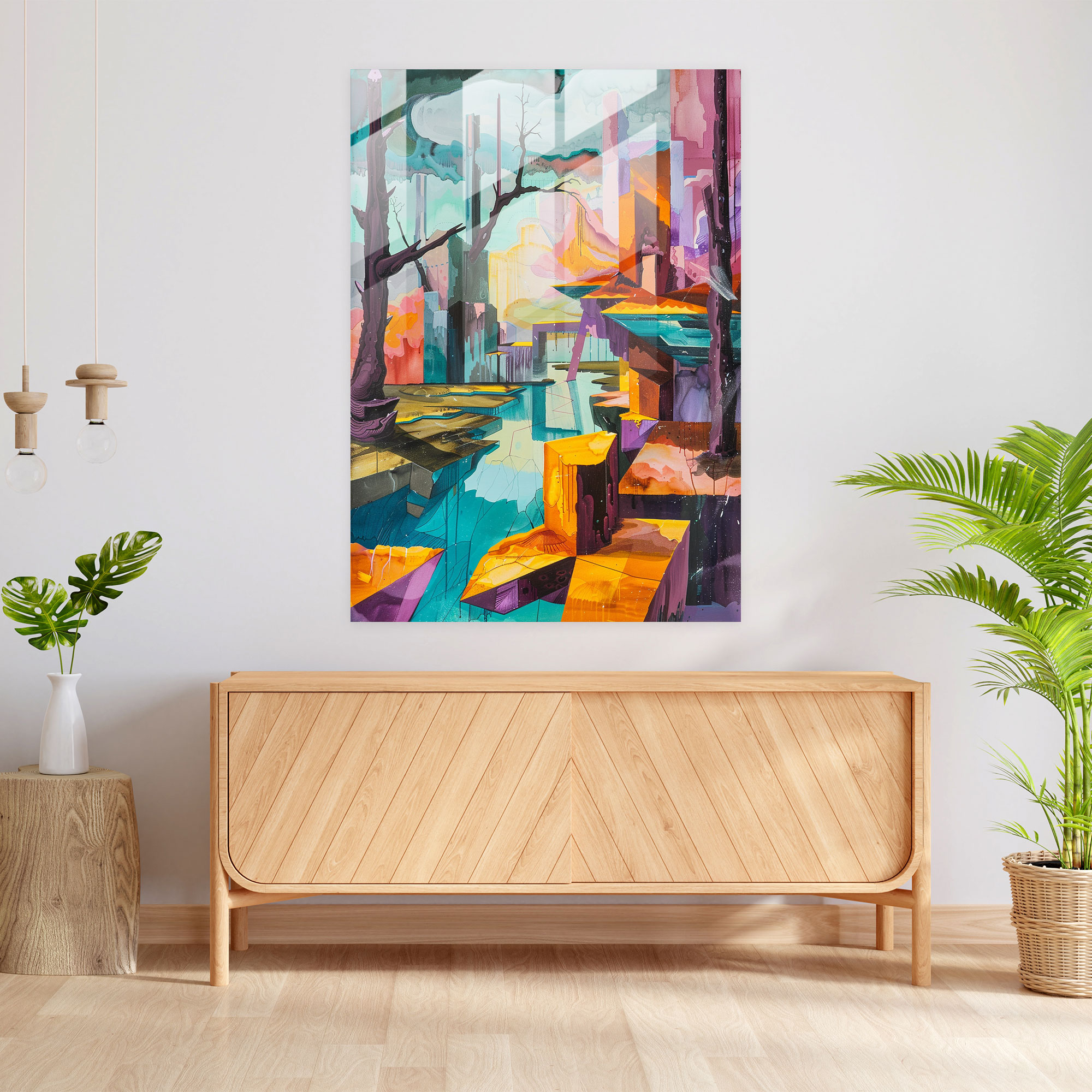 Surreal Dadaism Glass Wall Art - Dadaism, Wall Decoration, Dadaism, Modern Art