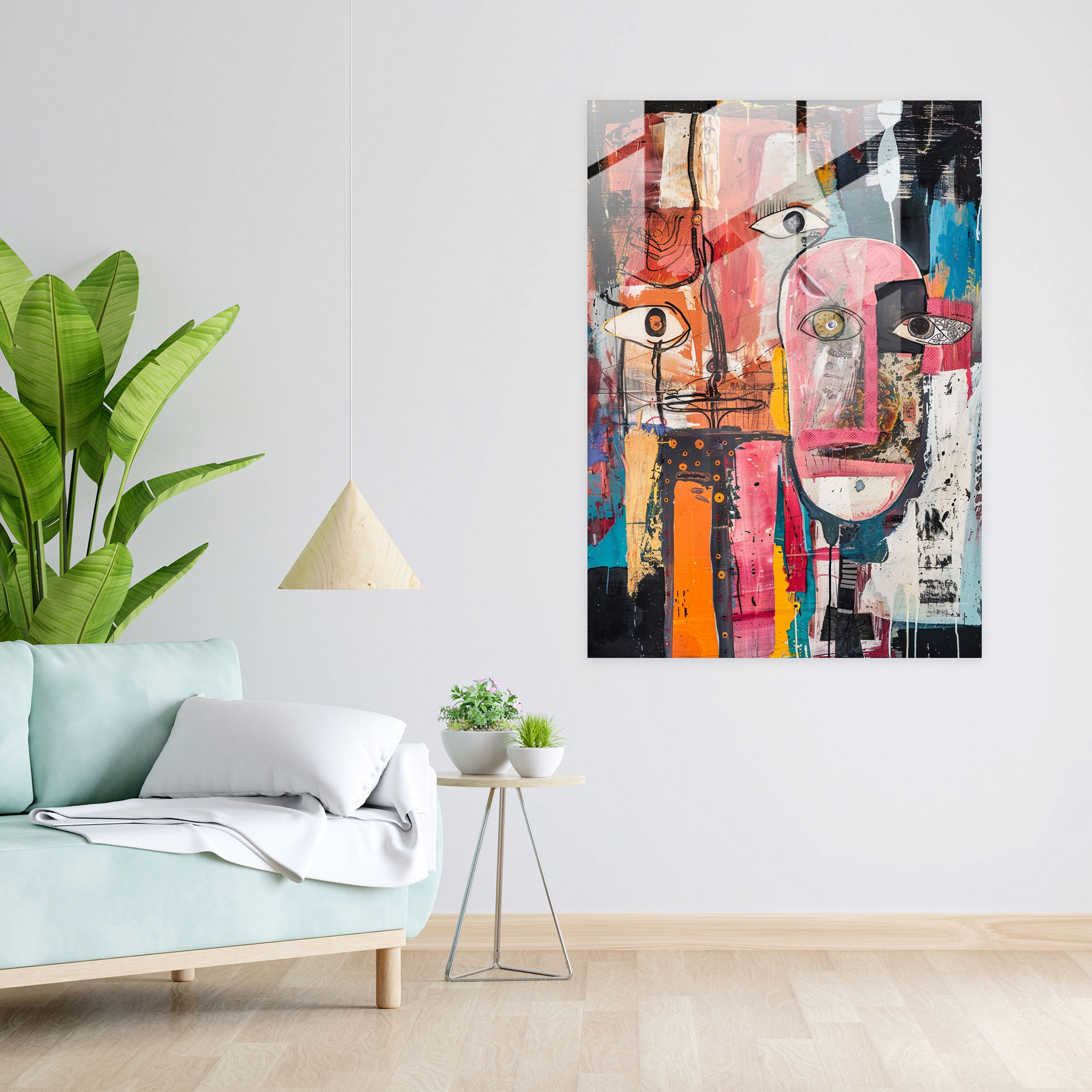 Nonsensical Dadaism Glass Print - Dadaism, Glass Wall Art, Dadaism, Wall Decoration