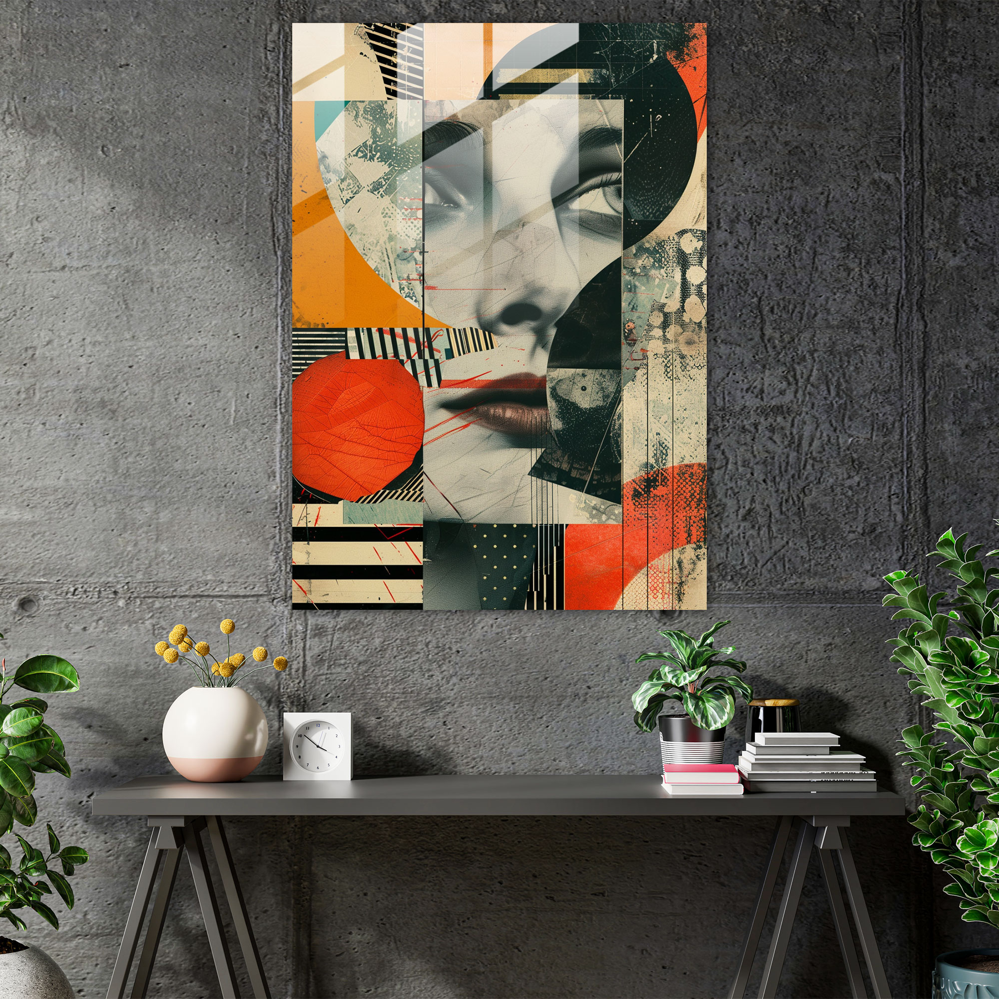 Mismatched Dadaism Glass Art - Dadaism, Wall Decoration, Glass Art, Modern Art