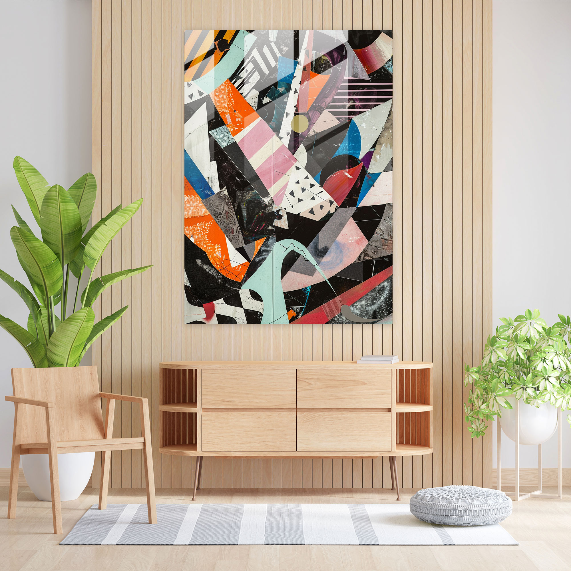 Jumbled Dadaism Glass Wall Art - Dadaism, Home Decoration, Modern Art, Wall Decoration