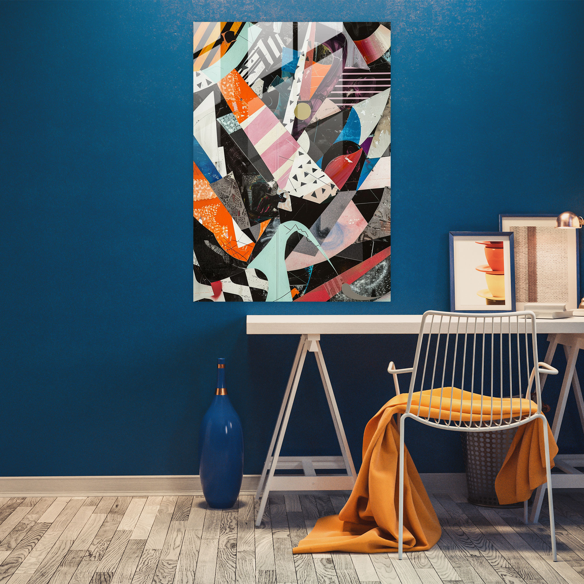 Jumbled Dadaism Glass Wall Art - Dadaism, Home Decoration, Modern Art, Wall Decoration