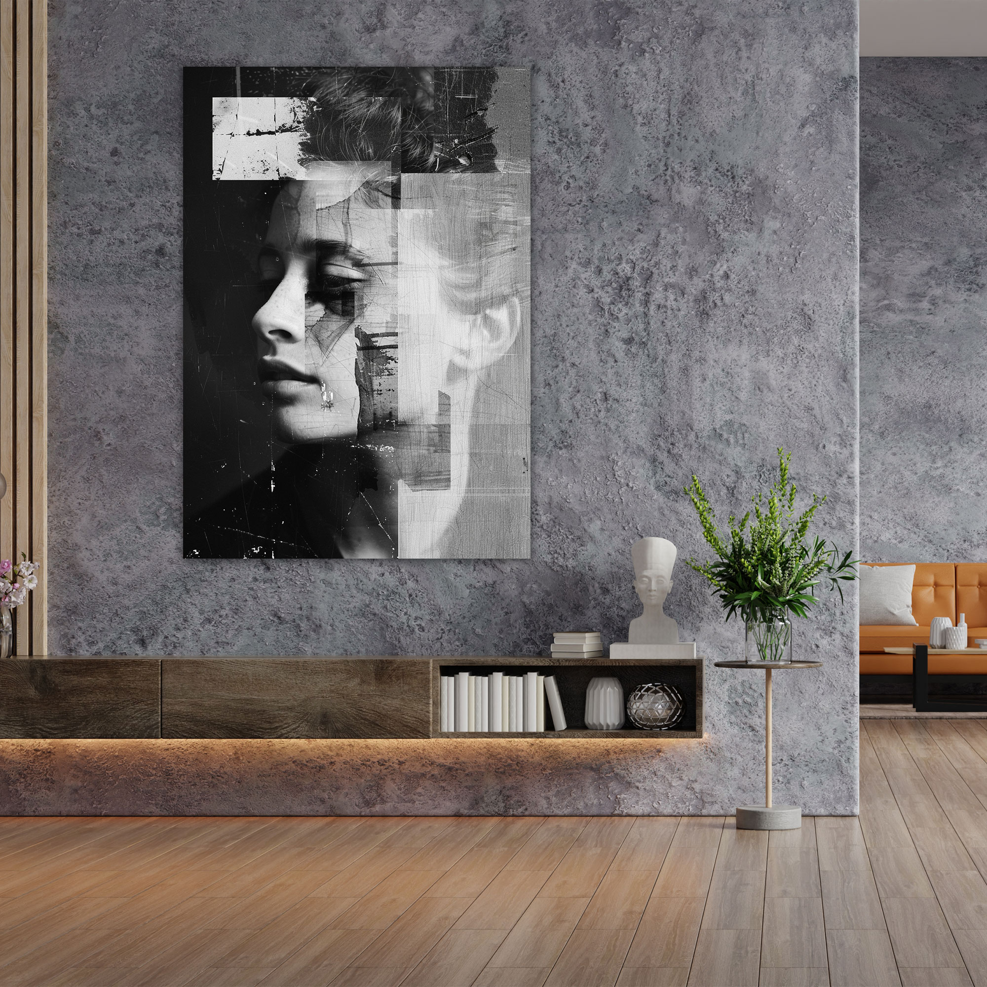 Dadaism Canvas Print - Monochrome Portrait Wall Decoration - Dadaism, Dadaism, Wall Decoration, Home Decoration