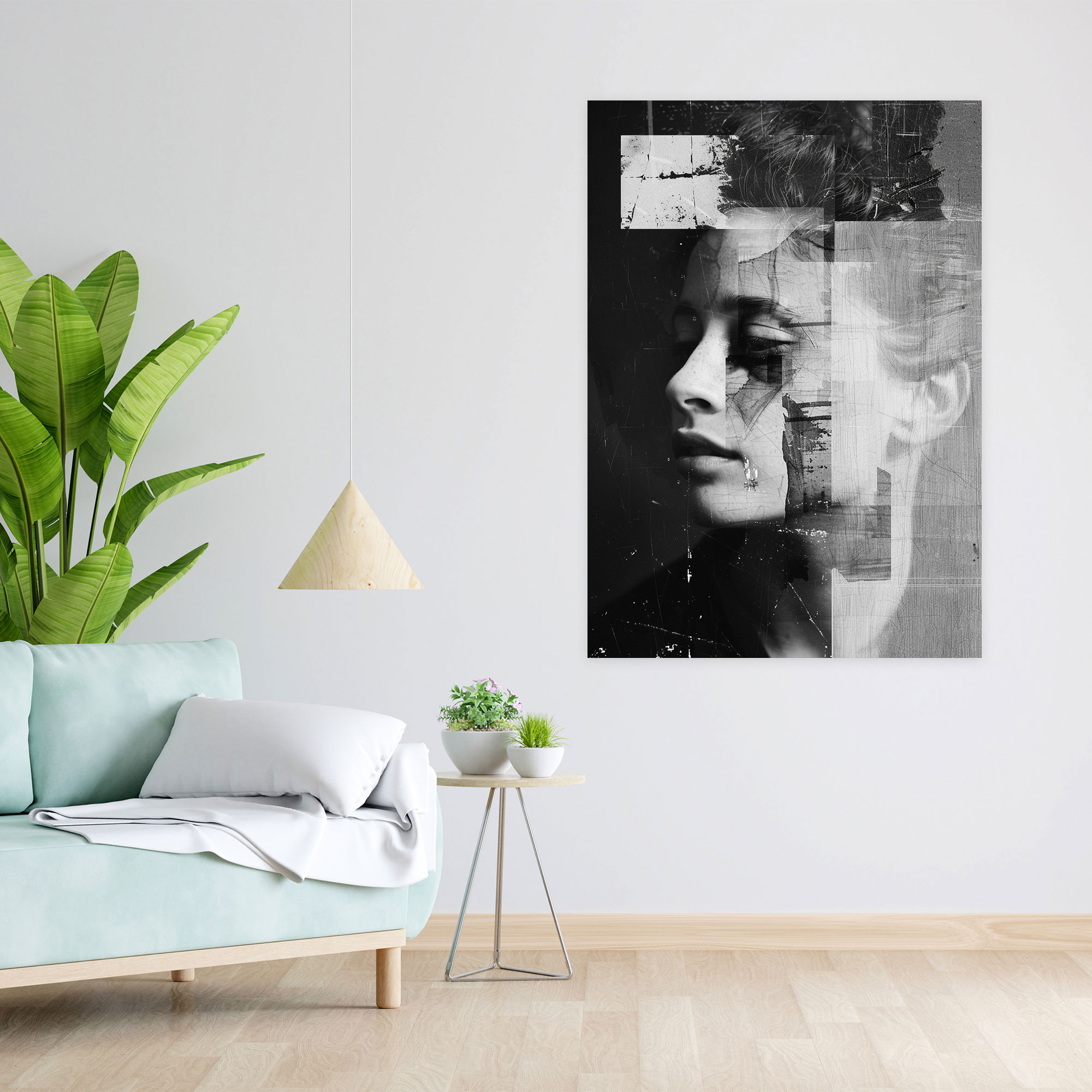 Dadaism Canvas Print - Monochrome Portrait Wall Decoration - Dadaism, Dadaism, Wall Decoration, Home Decoration