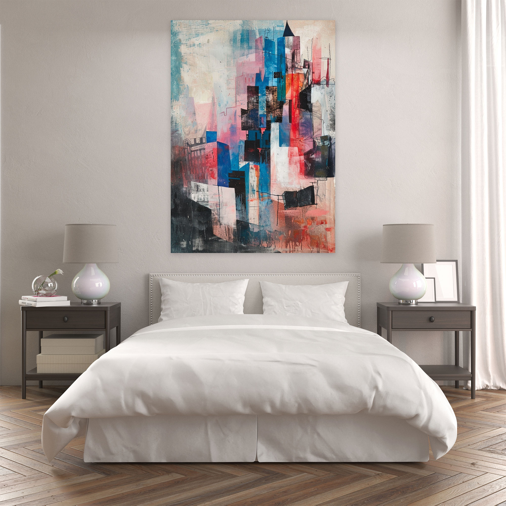 Dadaism Wall Decoration - Abstract Cityscape Canvas Print - Dadaism, Wall Decoration, Canvas Wall Art, Canvas