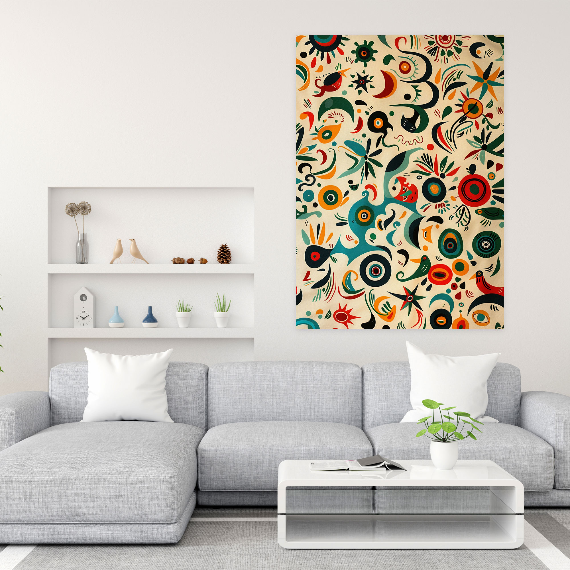 Dadaism Wall Art - Playful Pattern Canvas Print - Dadaism, Home Decoration, Wall Decoration, Dadaism