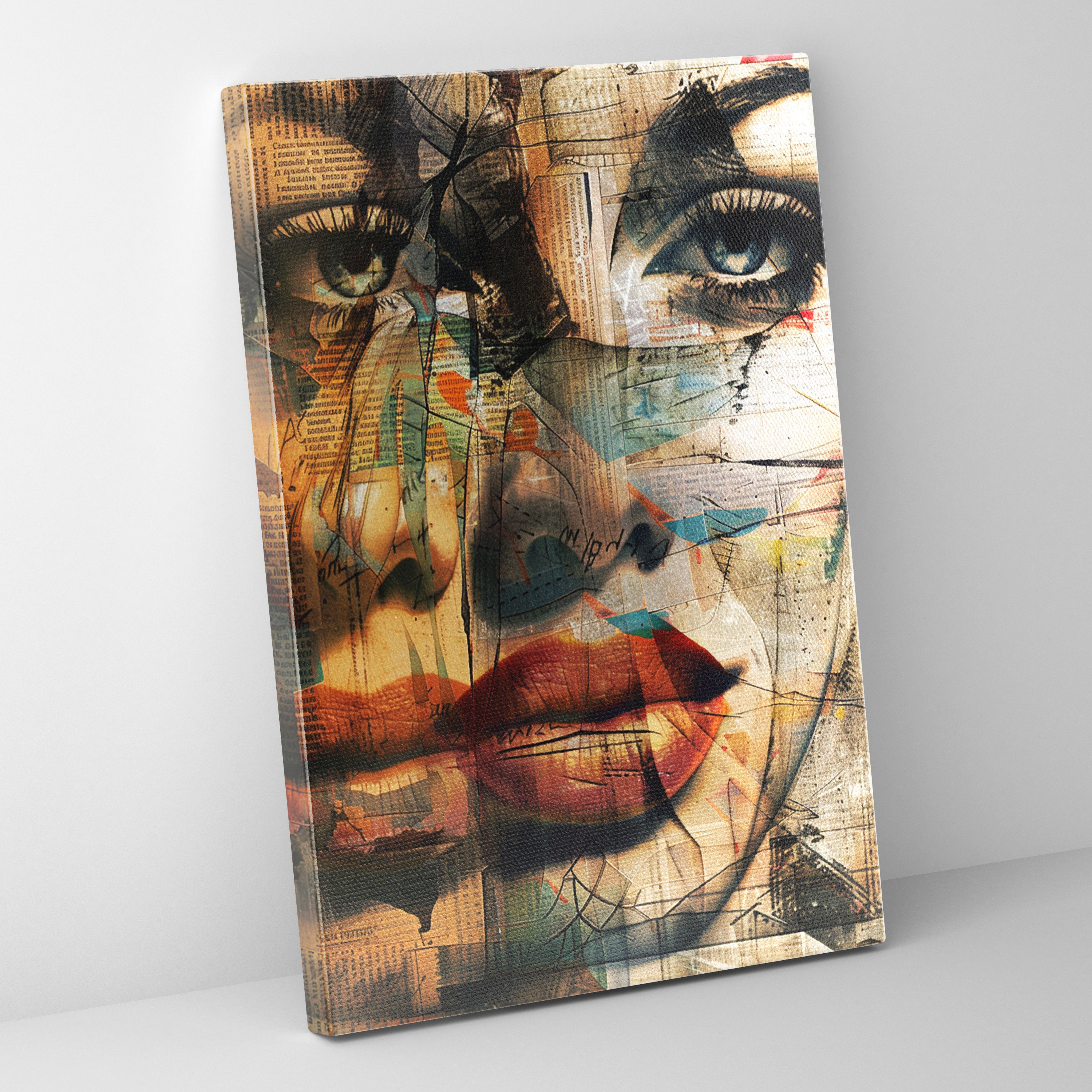 Dadaism Wall Decoration - Abstract Portrait Canvas Print - Dadaism, Home Decoration, Wall Art, Wall Decoration