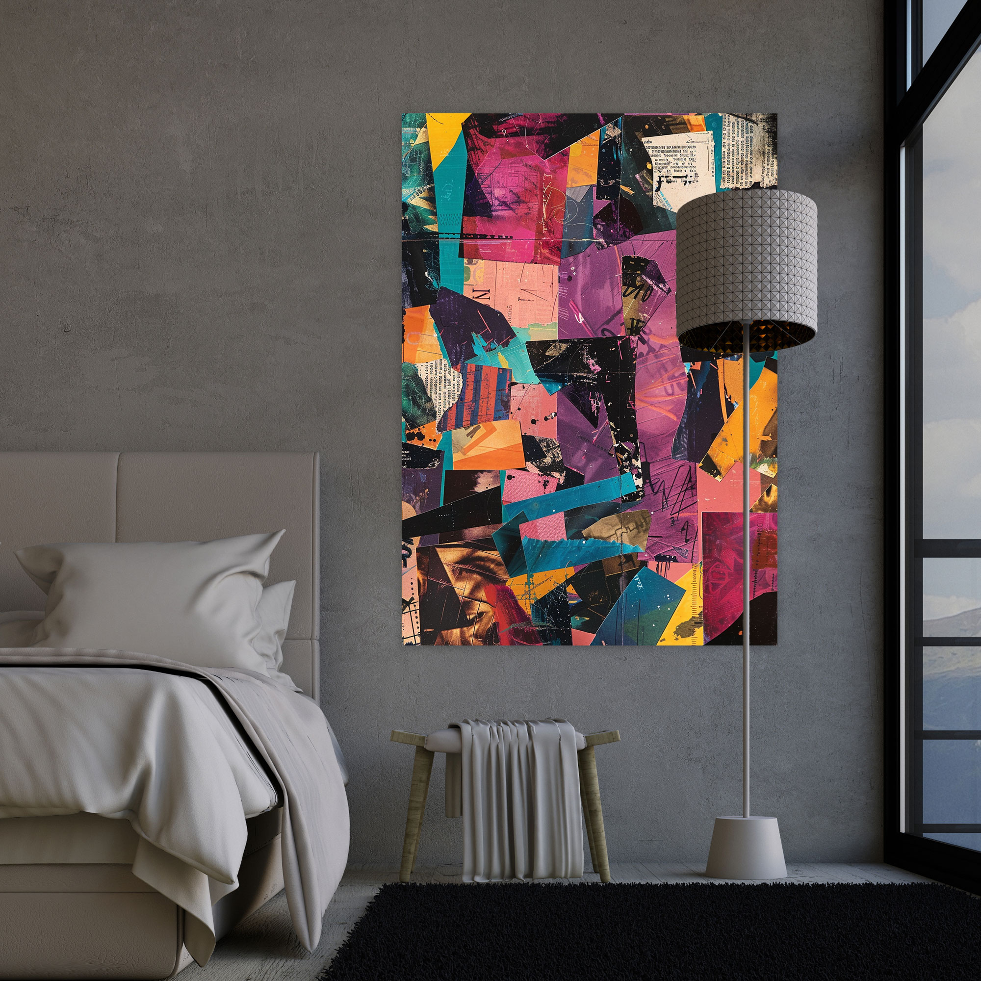 Textural Dadaism Wall Art - Dadaism, Wall Decoration, Canvas Print, Canvas
