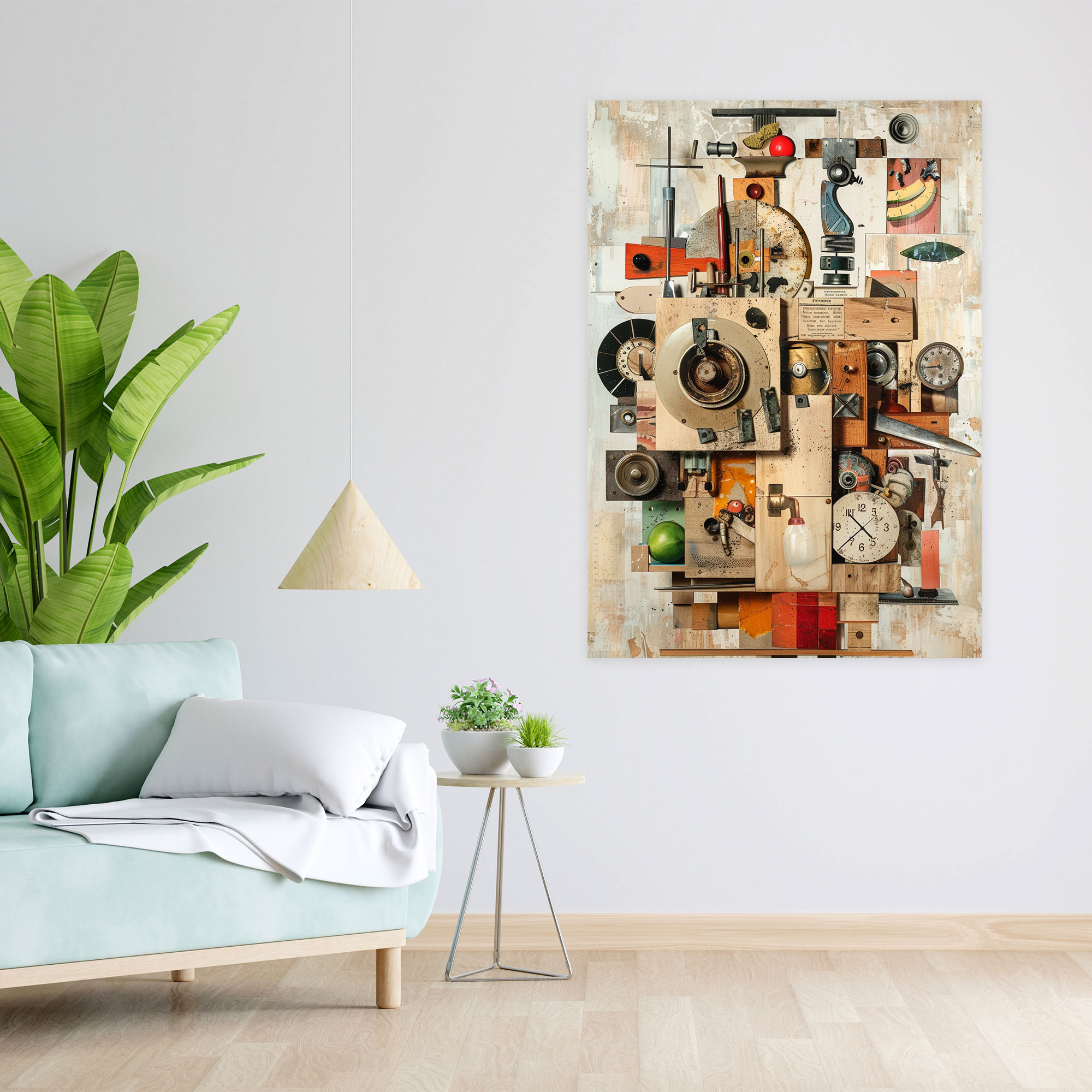 Dadaism Assemblage Canvas Print - Dadaism, Wall Decoration, Canvas Print, Home Decoration