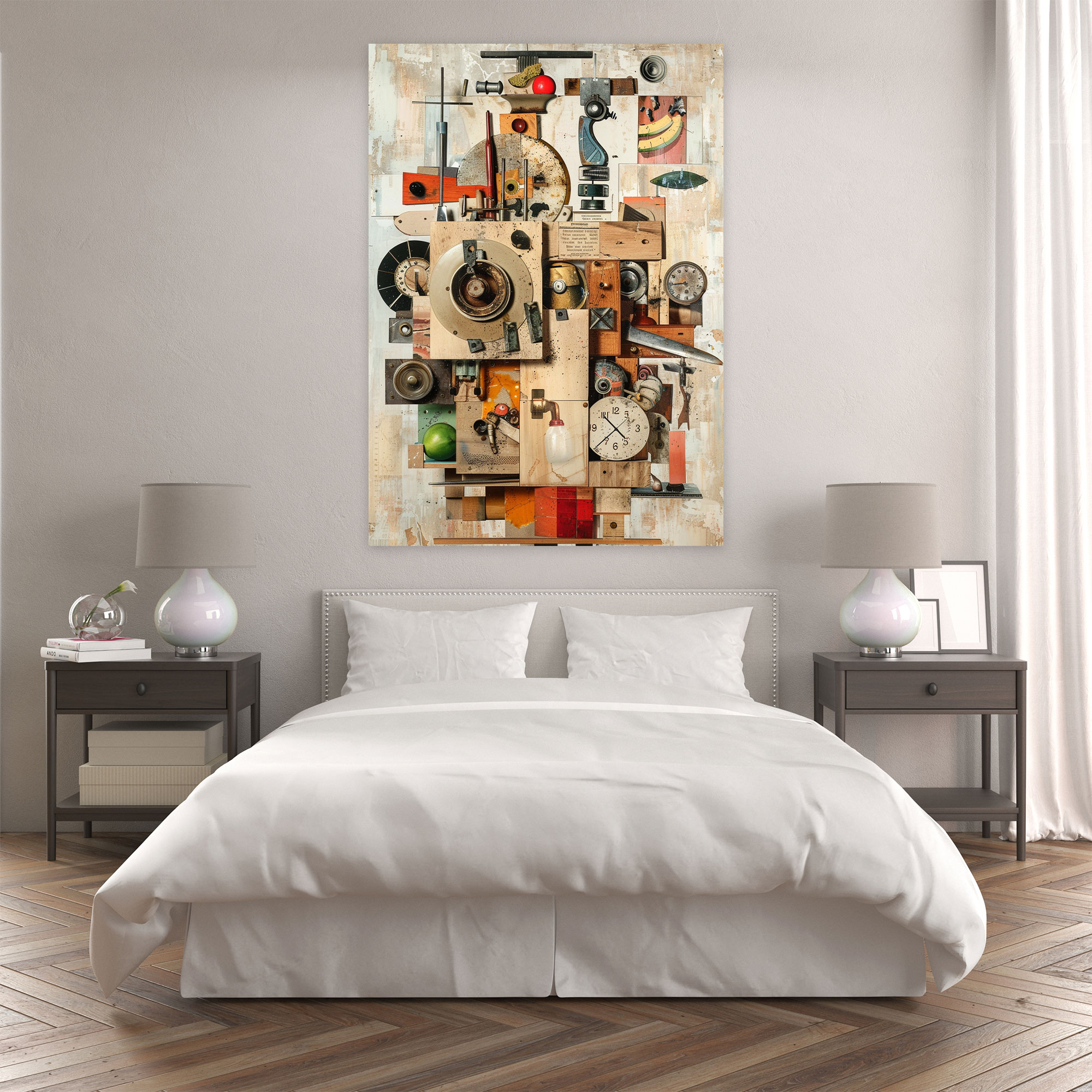 Dadaism Assemblage Canvas Print - Dadaism, Wall Decoration, Canvas Print, Home Decoration