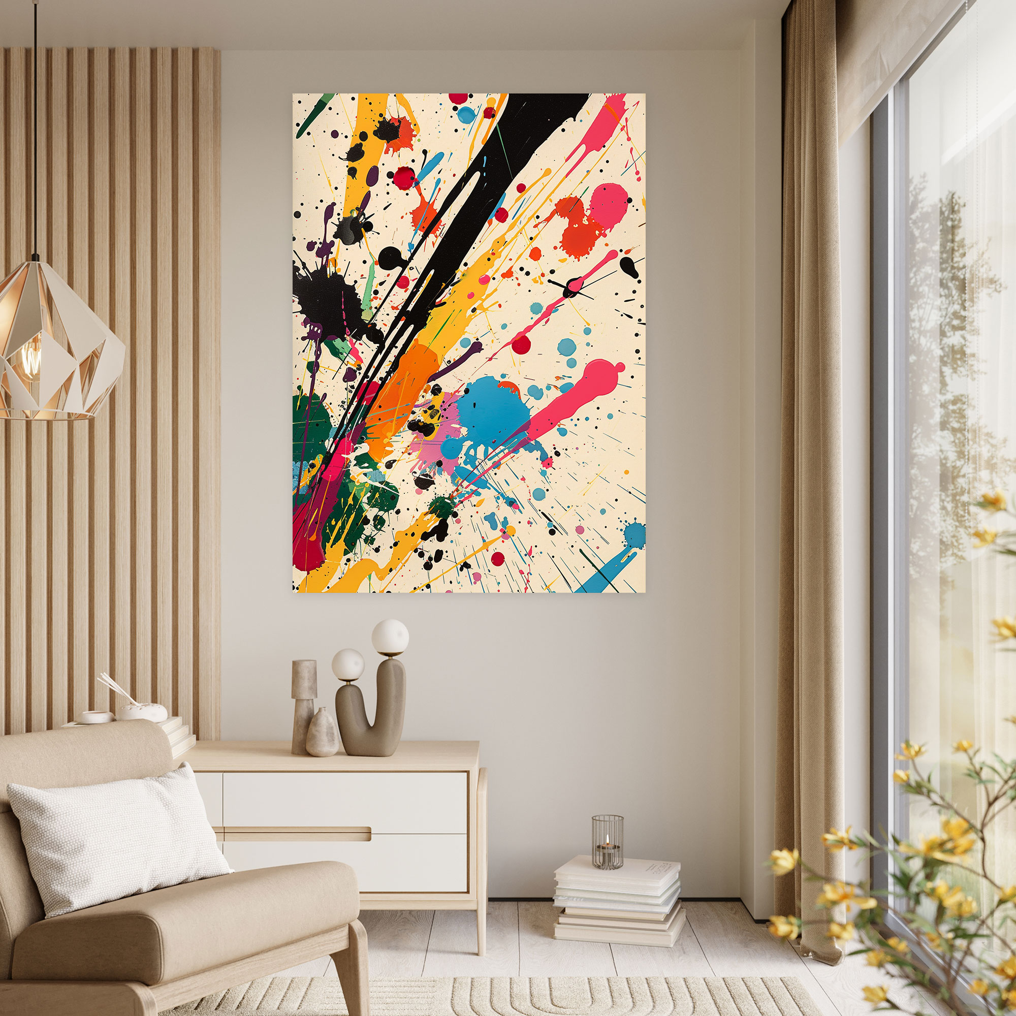 Colorful Splashes Dadaism Canvas Print - Dadaism, Canvas, Dadaism, Canvas Wall Art