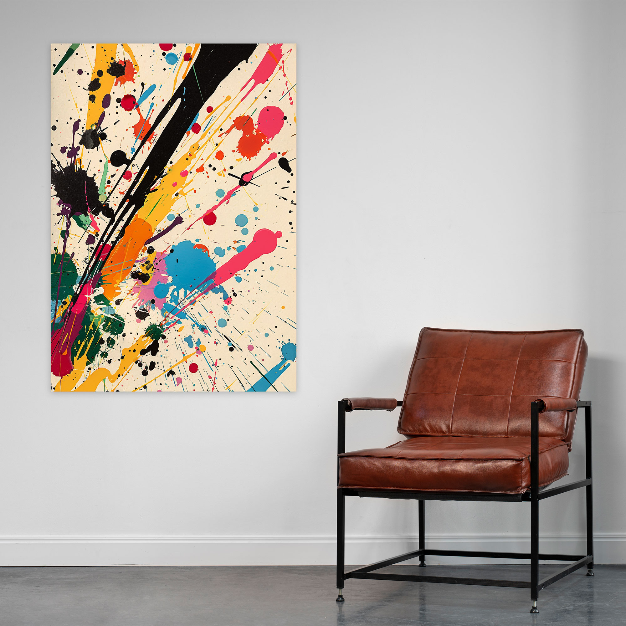 Colorful Splashes Dadaism Canvas Print - Dadaism, Canvas, Dadaism, Canvas Wall Art