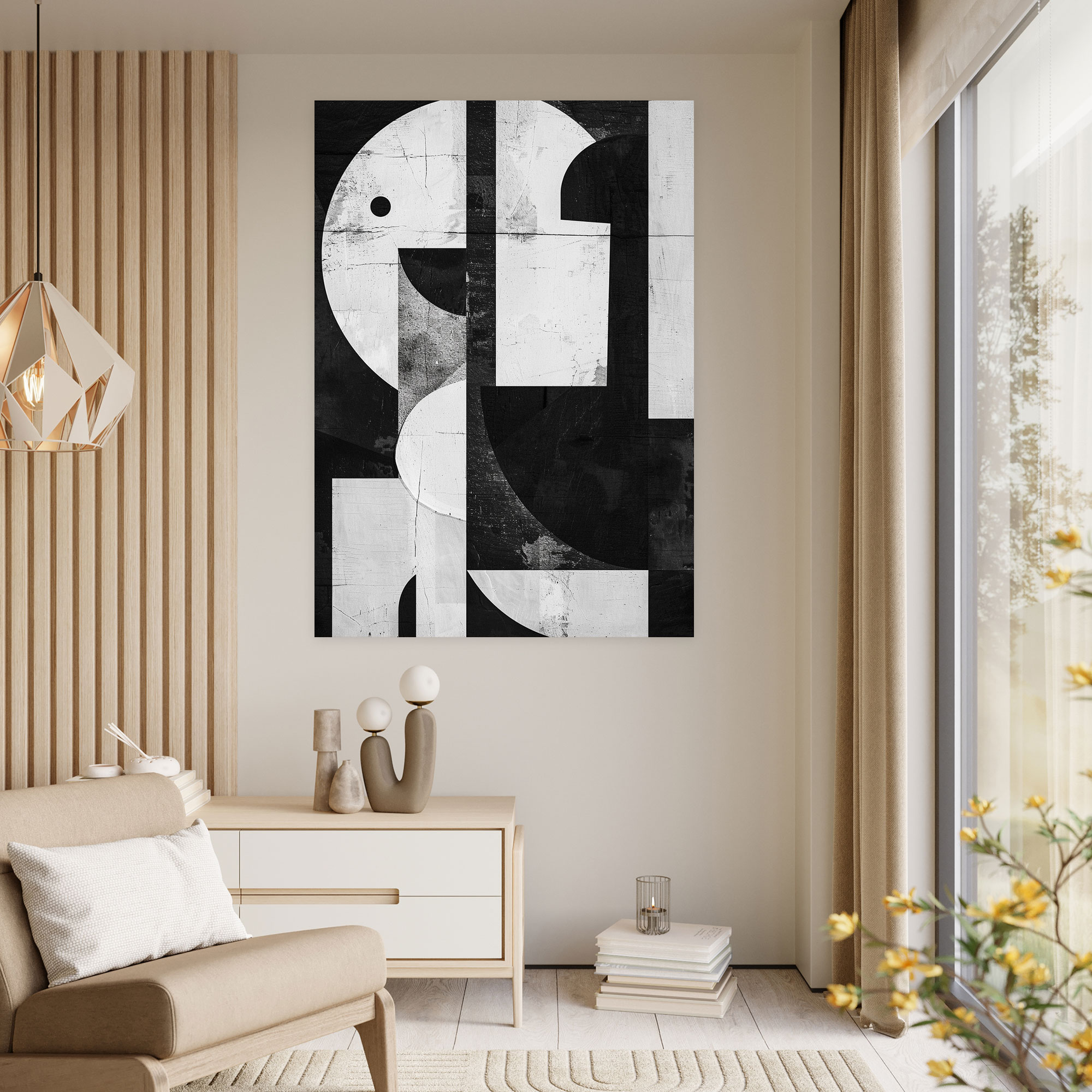 Monochrome Dadaism Canvas Print - Dadaism, Dadaism, Canvas, Home Decoration