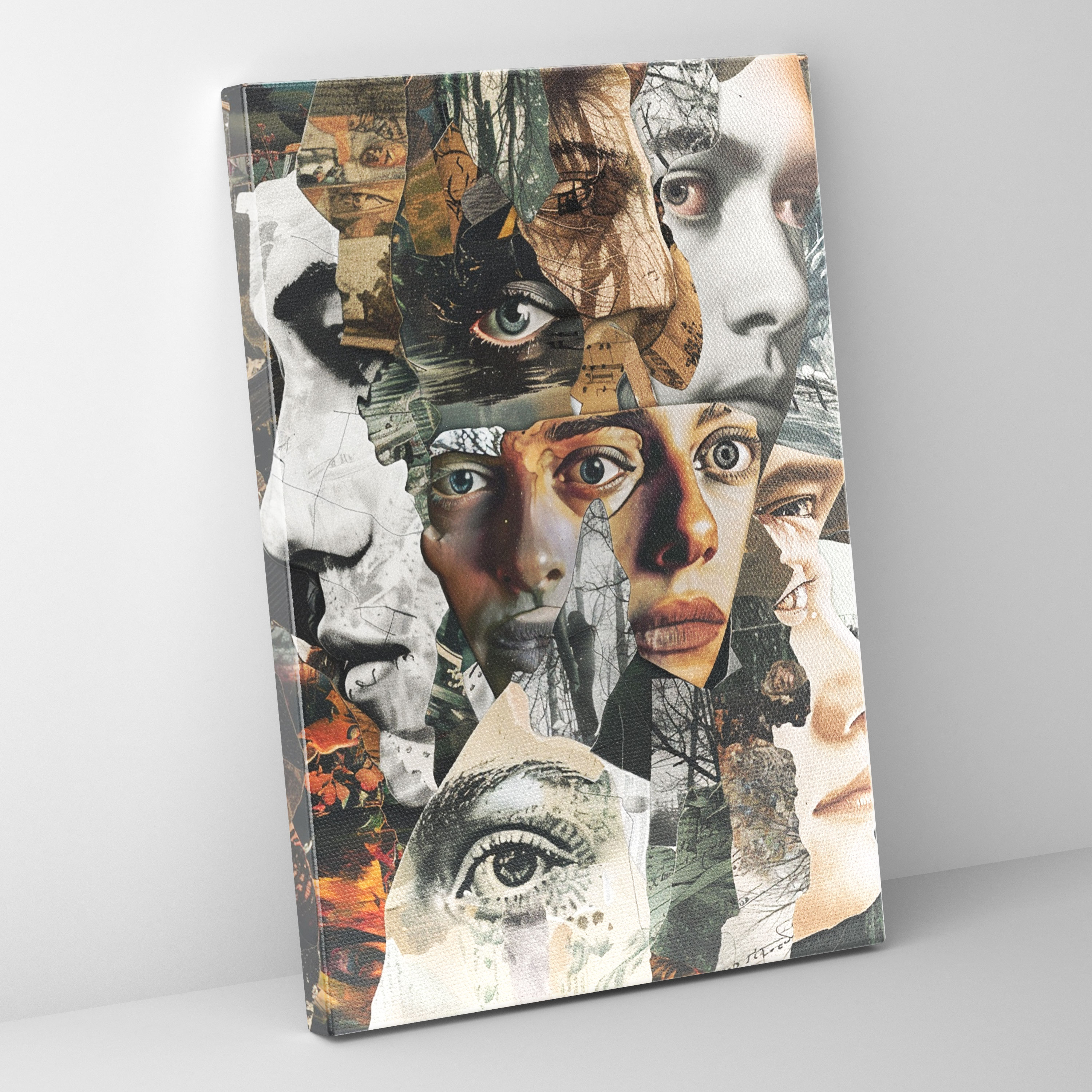 Surreal Faces Dadaism Wall Art - Dadaism, Home Decoration, Dadaism, Wall Art