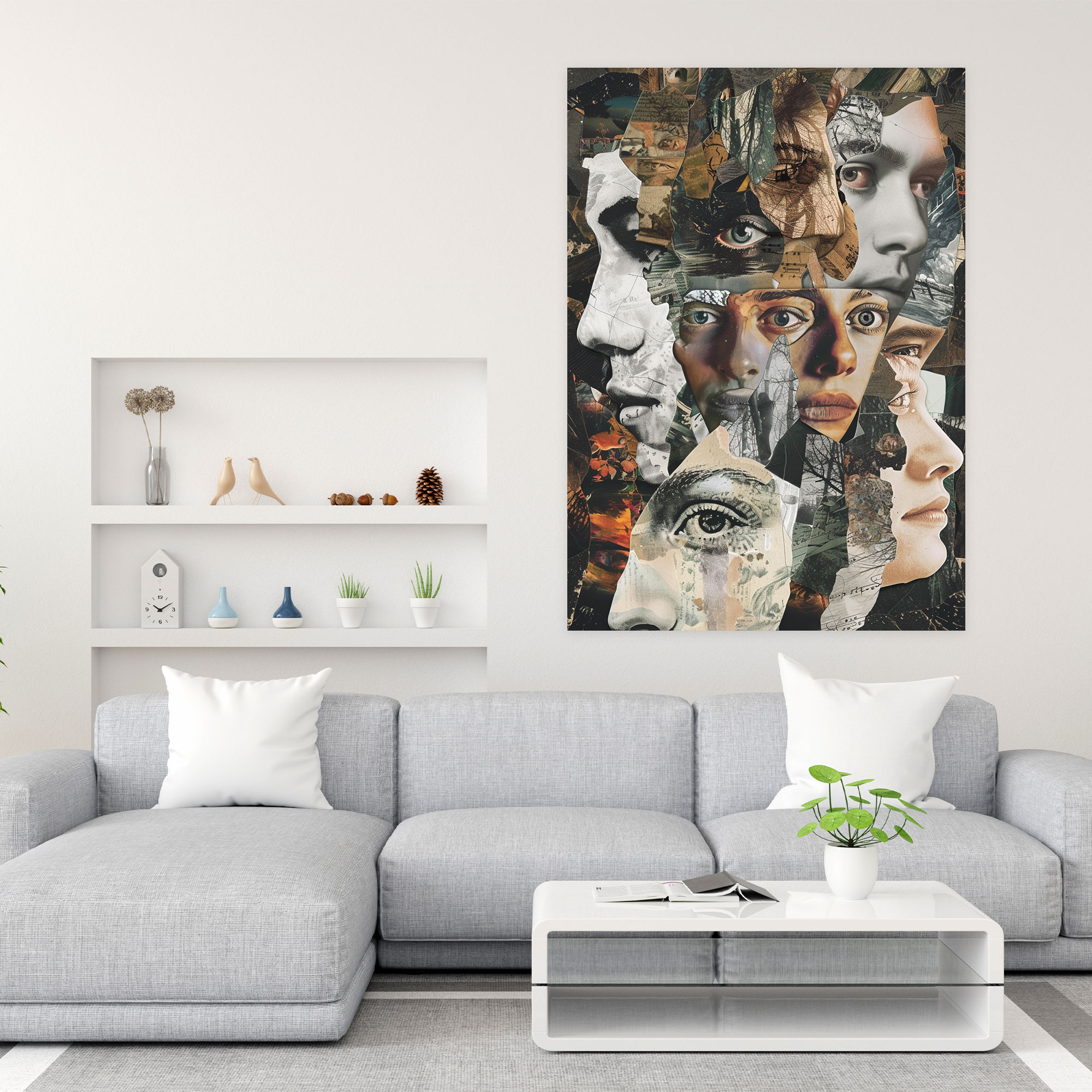 Surreal Faces Dadaism Wall Art - Dadaism, Home Decoration, Dadaism, Wall Art