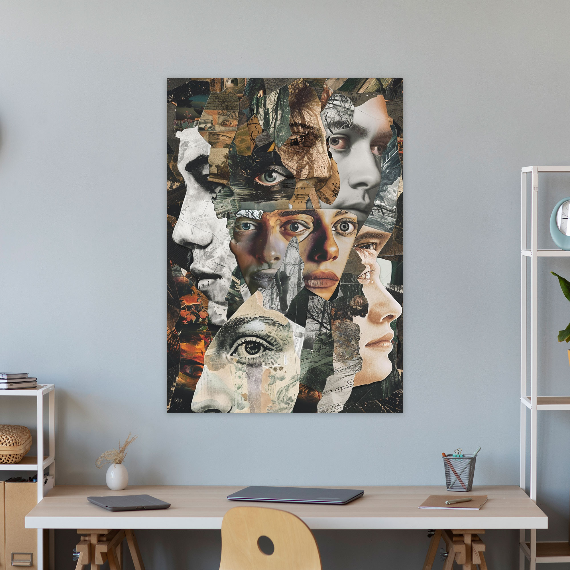 Surreal Faces Dadaism Wall Art - Dadaism, Home Decoration, Dadaism, Wall Art